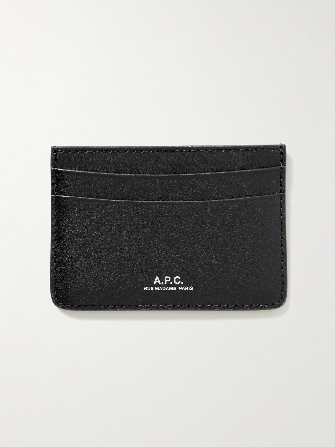A.P.C. Logo-Debossed Leather Cardholder - Men
