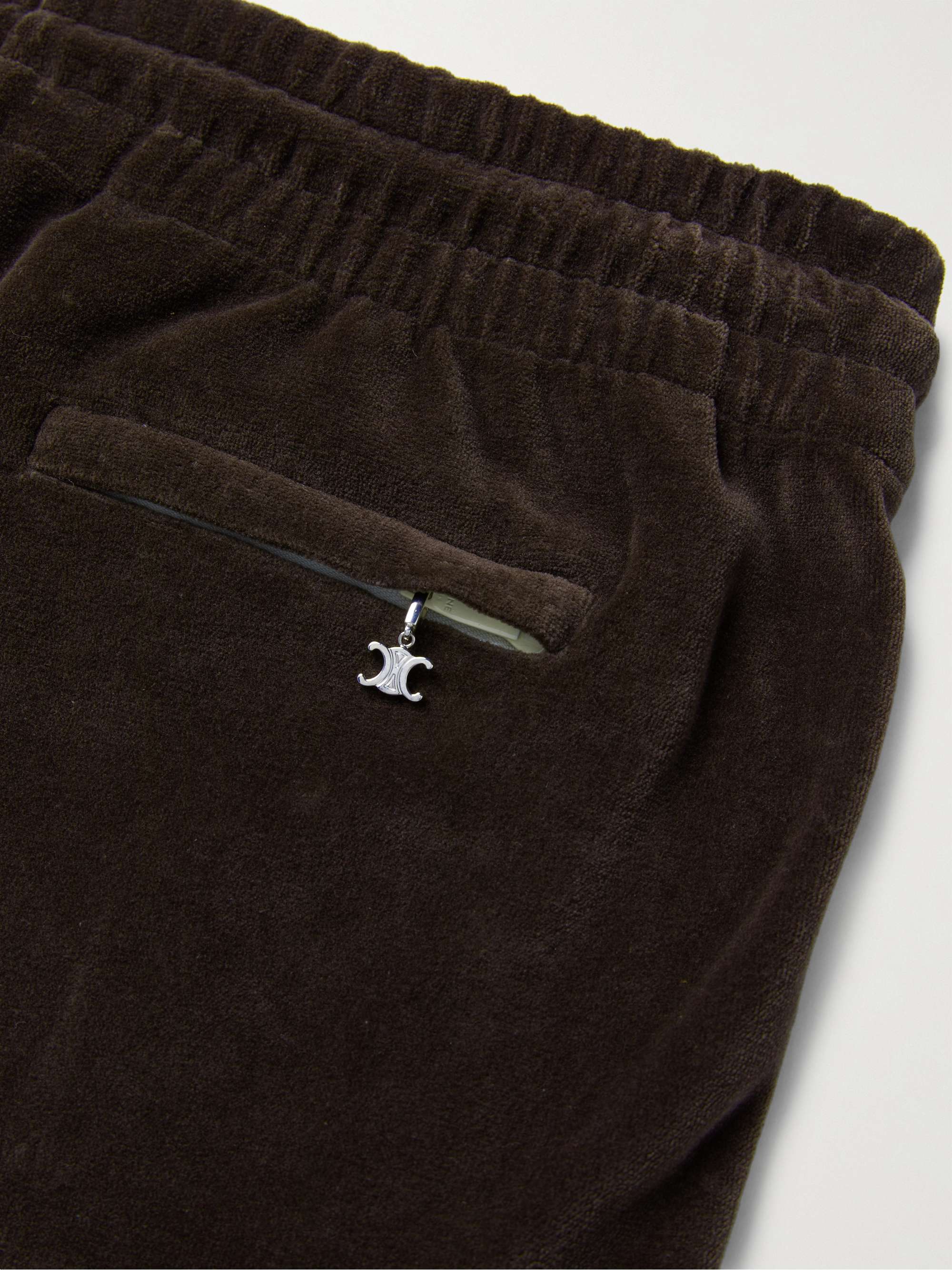 CELINE HOMME Cotton-Blend Velour Sweatpants
