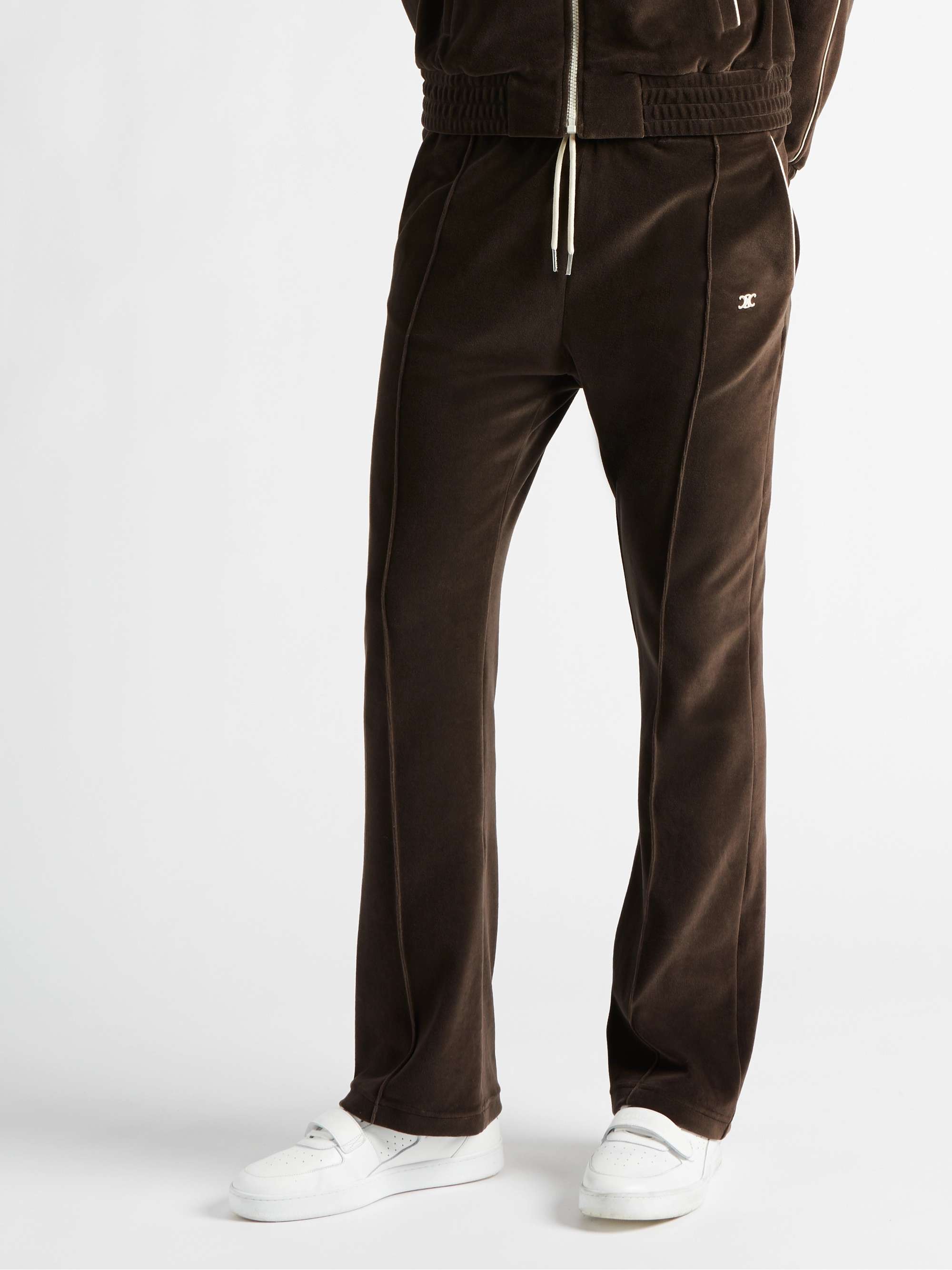 CELINE HOMME Cotton-Blend Velour Sweatpants