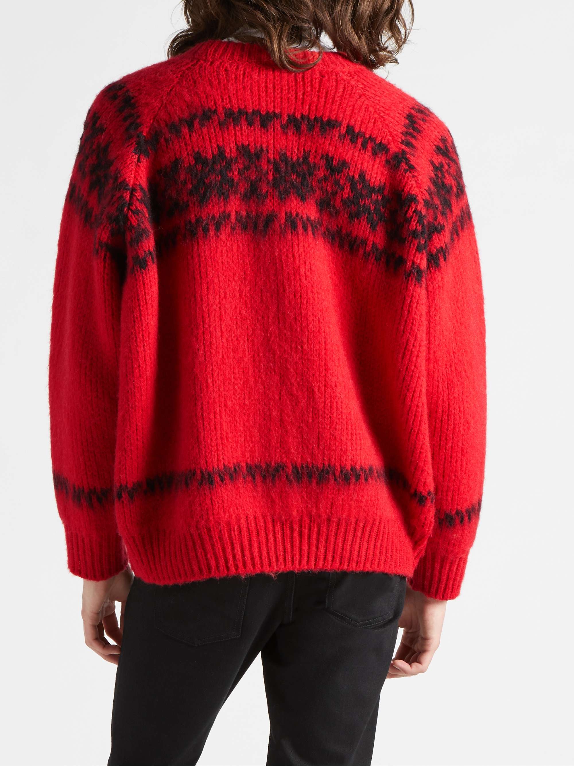 CELINE HOMME Fair Isle Wool-Jacquard Sweater