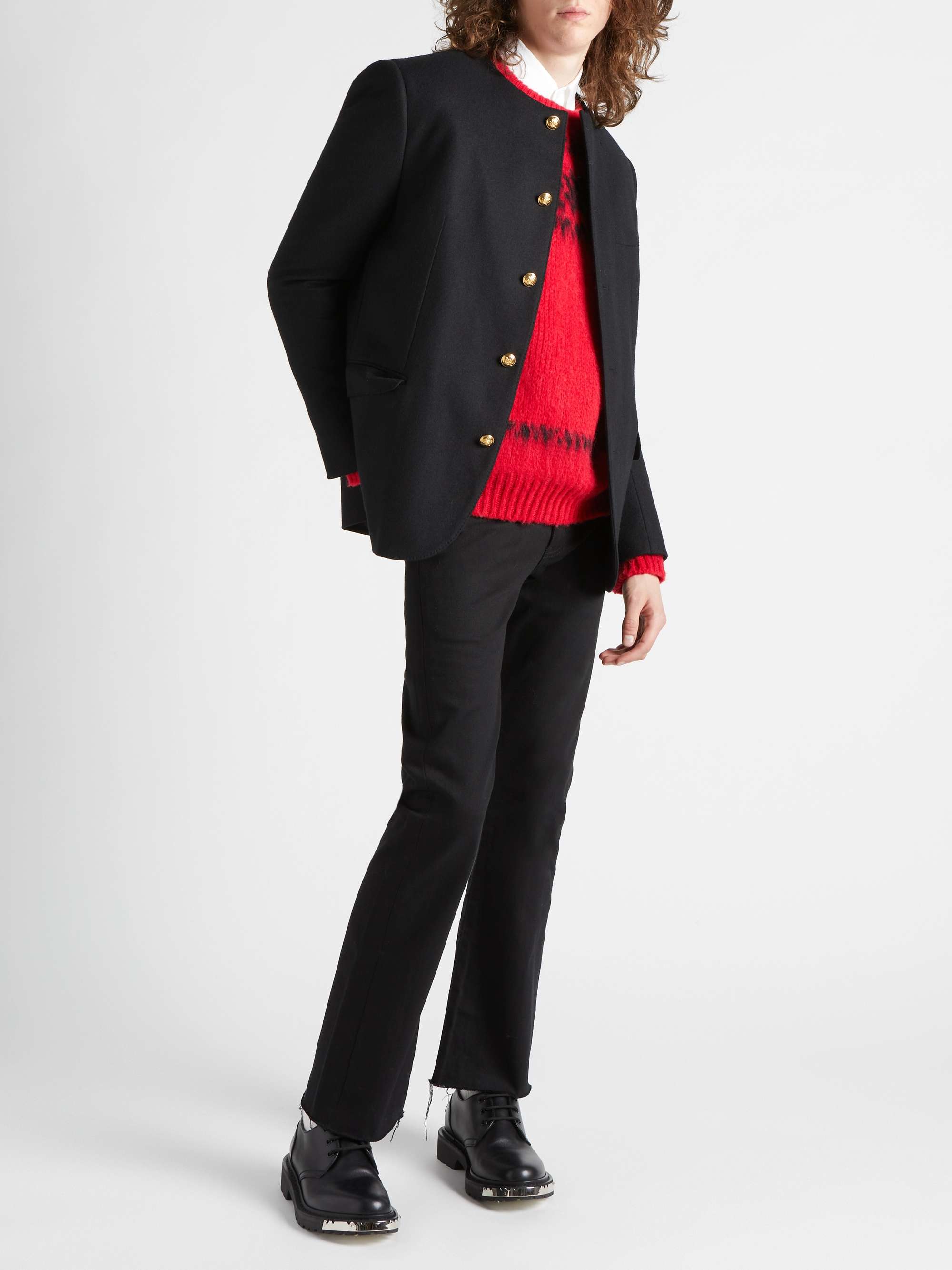 CELINE HOMME Fair Isle Wool-Jacquard Sweater