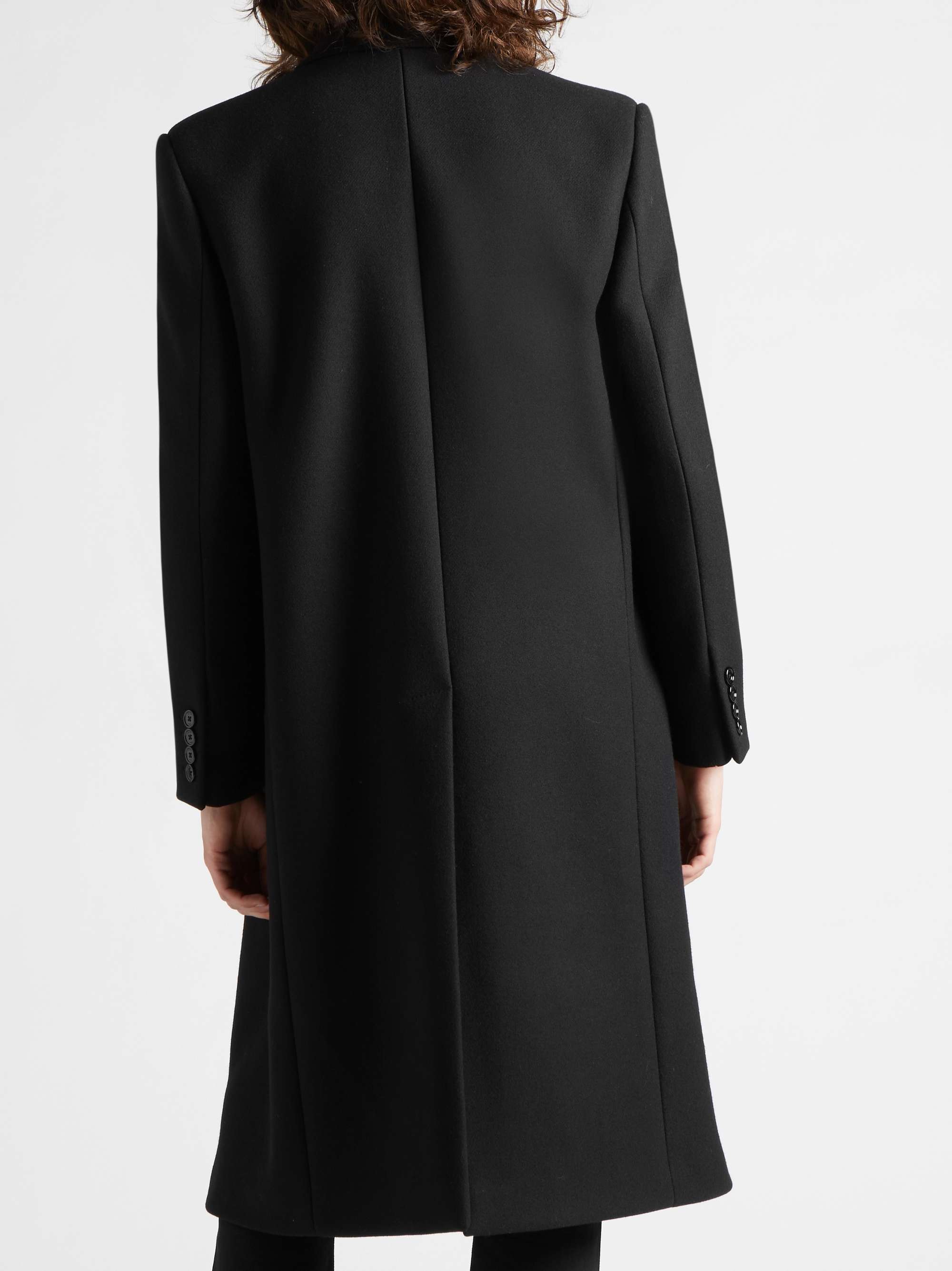 CELINE HOMME Double-Breasted Wool-Blend Overcoat