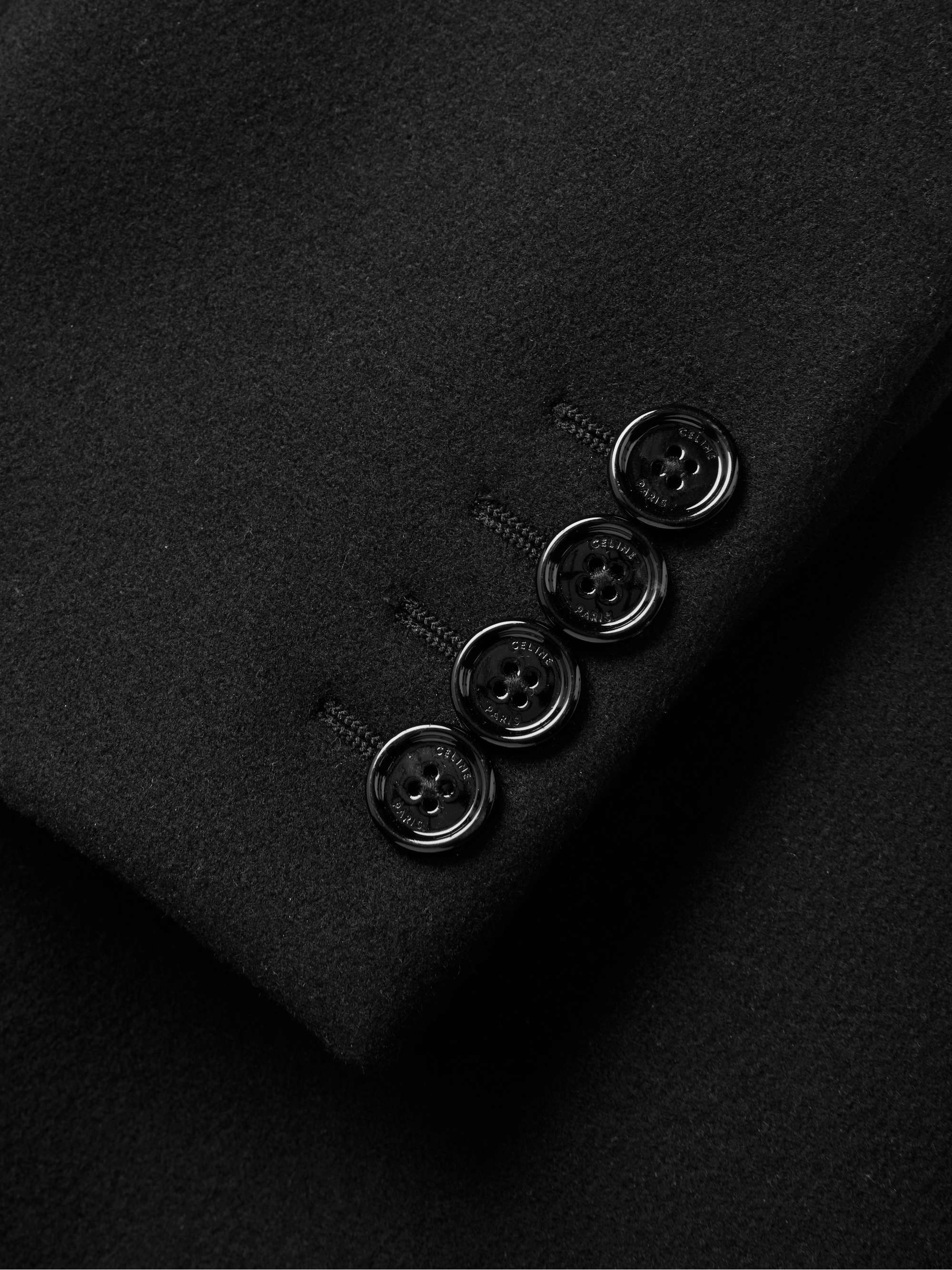 CELINE HOMME Double-Breasted Wool-Blend Overcoat