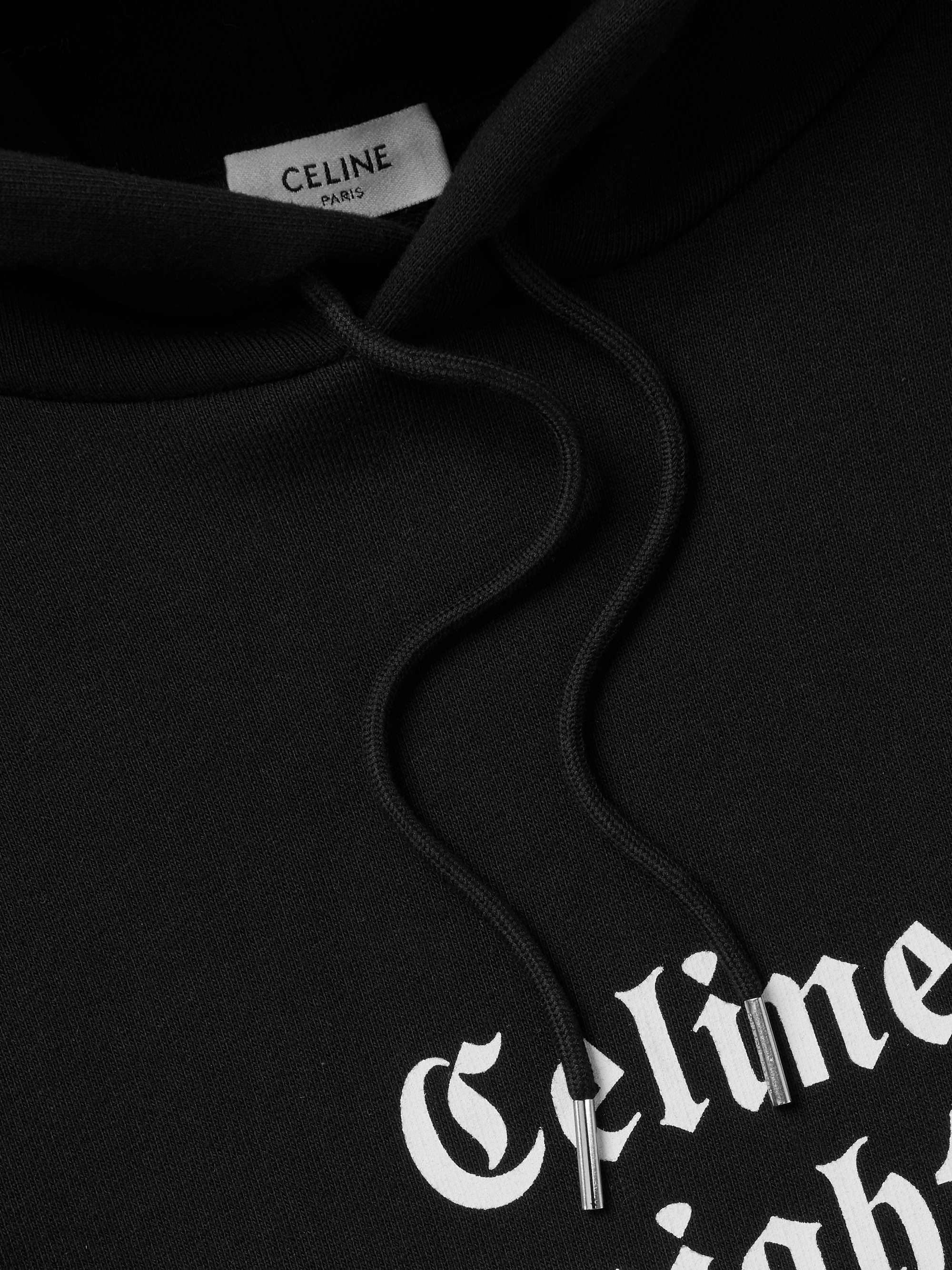 CELINE HOMME Printed Cotton-Jersey Hoodie