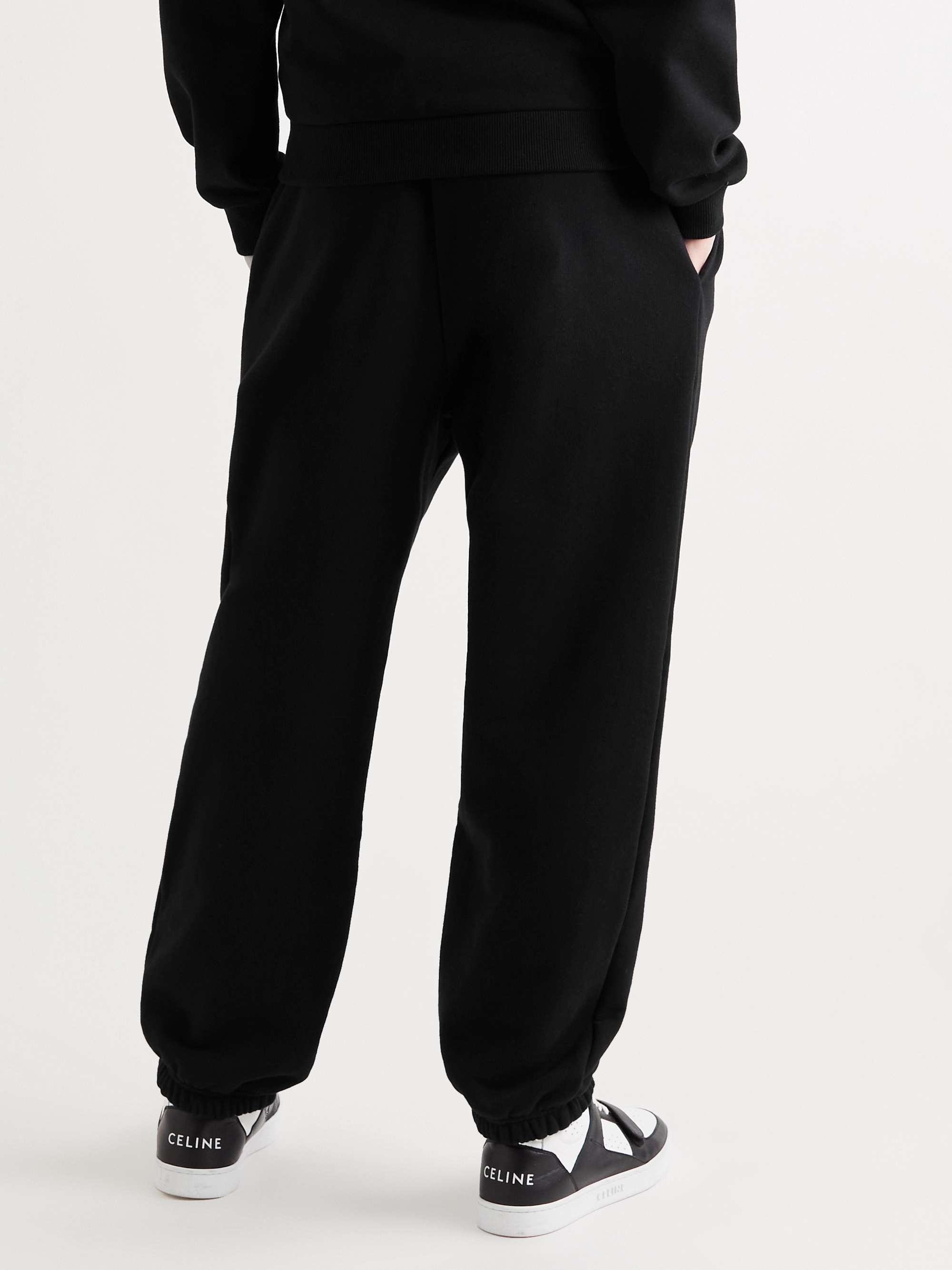 CELINE HOMME Logo-Print Cotton-Jersey Sweatpants