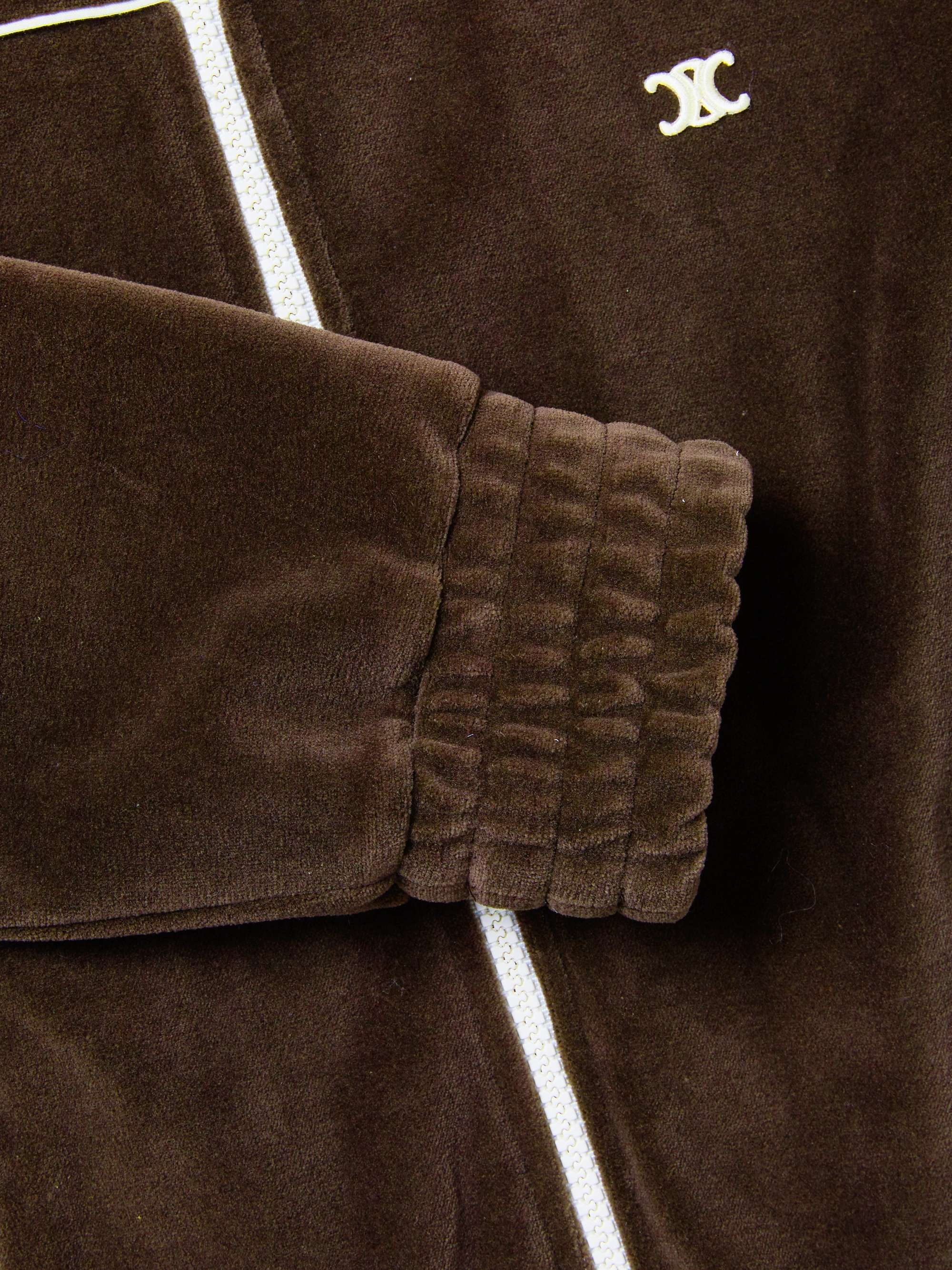 CELINE HOMME Cotton-Blend Velour Track Jacket