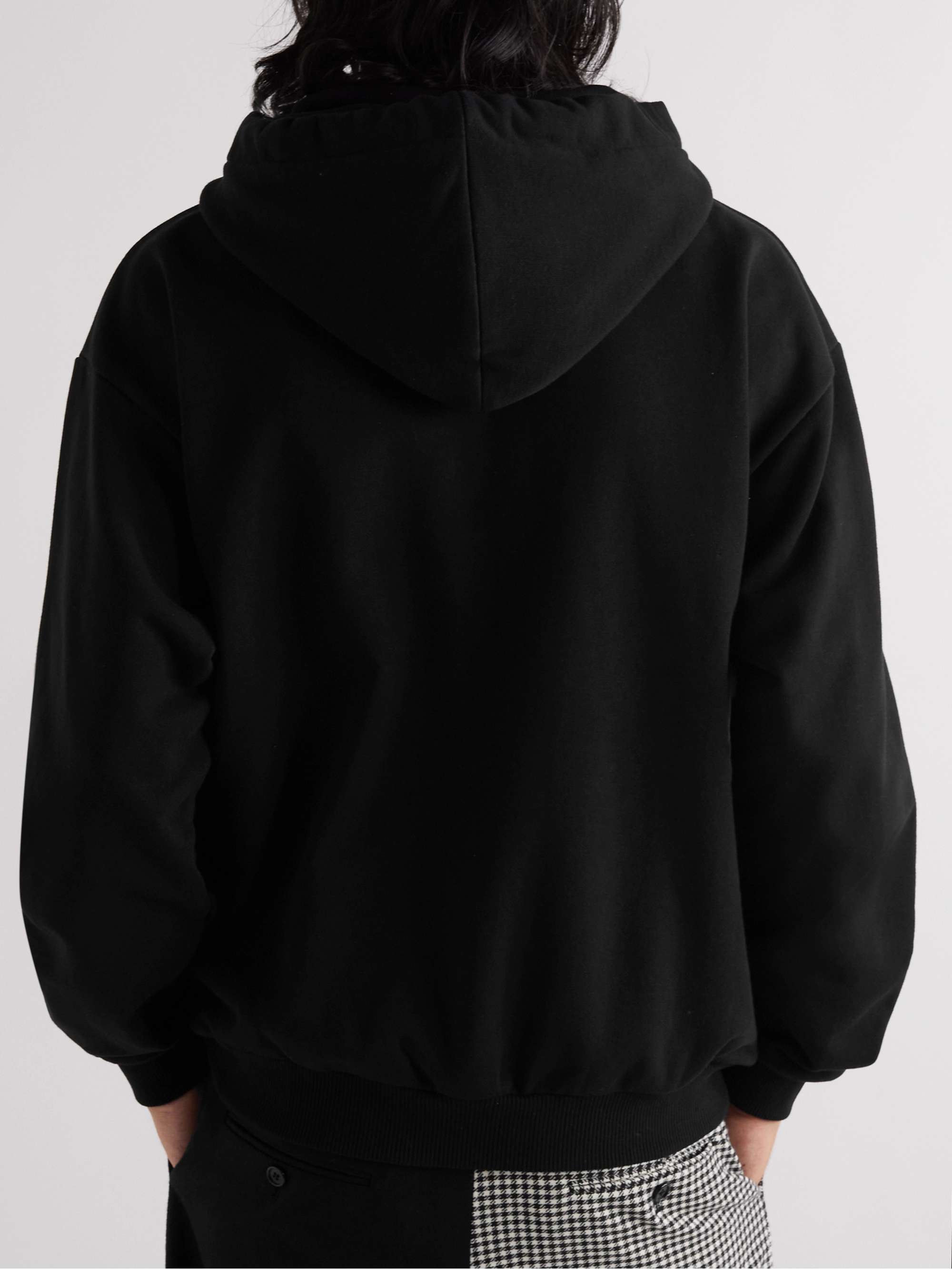 CELINE HOMME Logo-Jacquard Cotton-Jersey Hoodie
