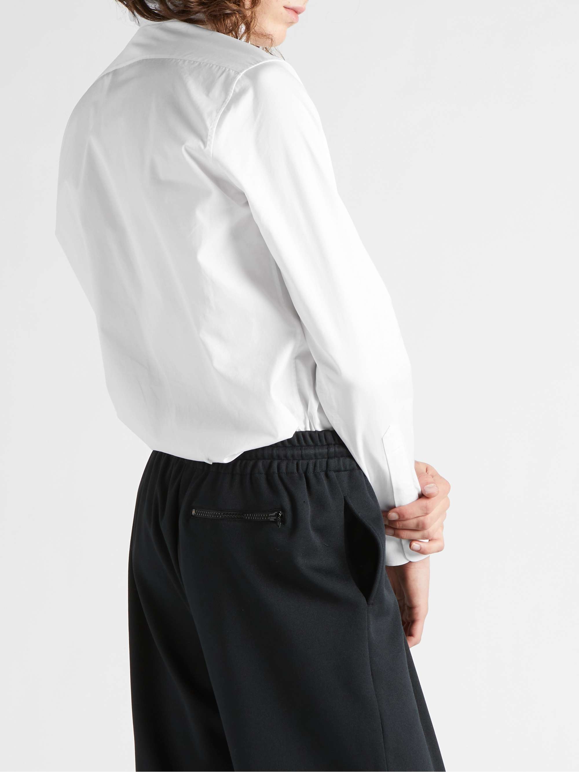 CELINE HOMME Ruffled Cotton-Poplin Shirt