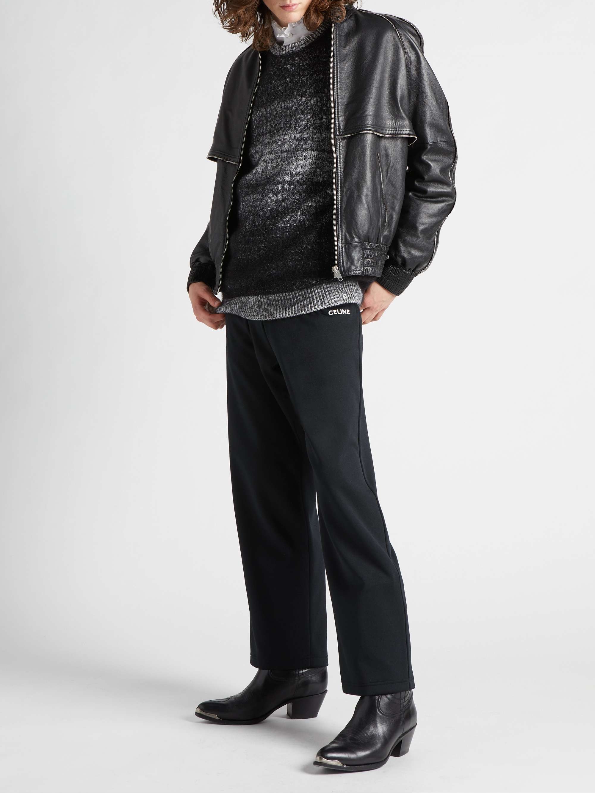 CELINE HOMME Ruffled Cotton-Poplin Shirt