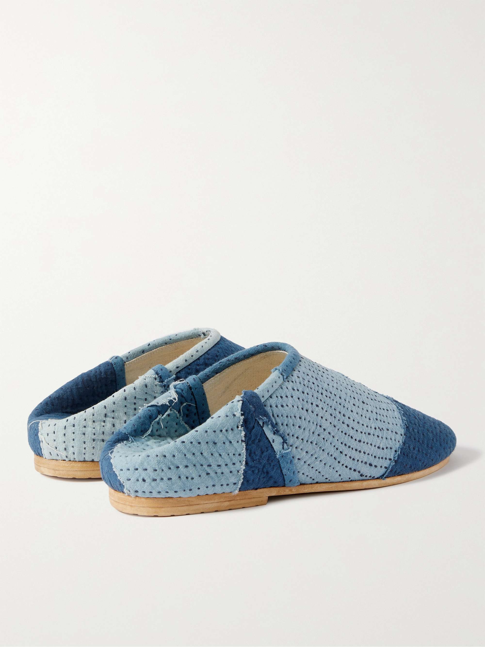 11.11/ELEVEN ELEVEN Patchwork Cotton Slippers