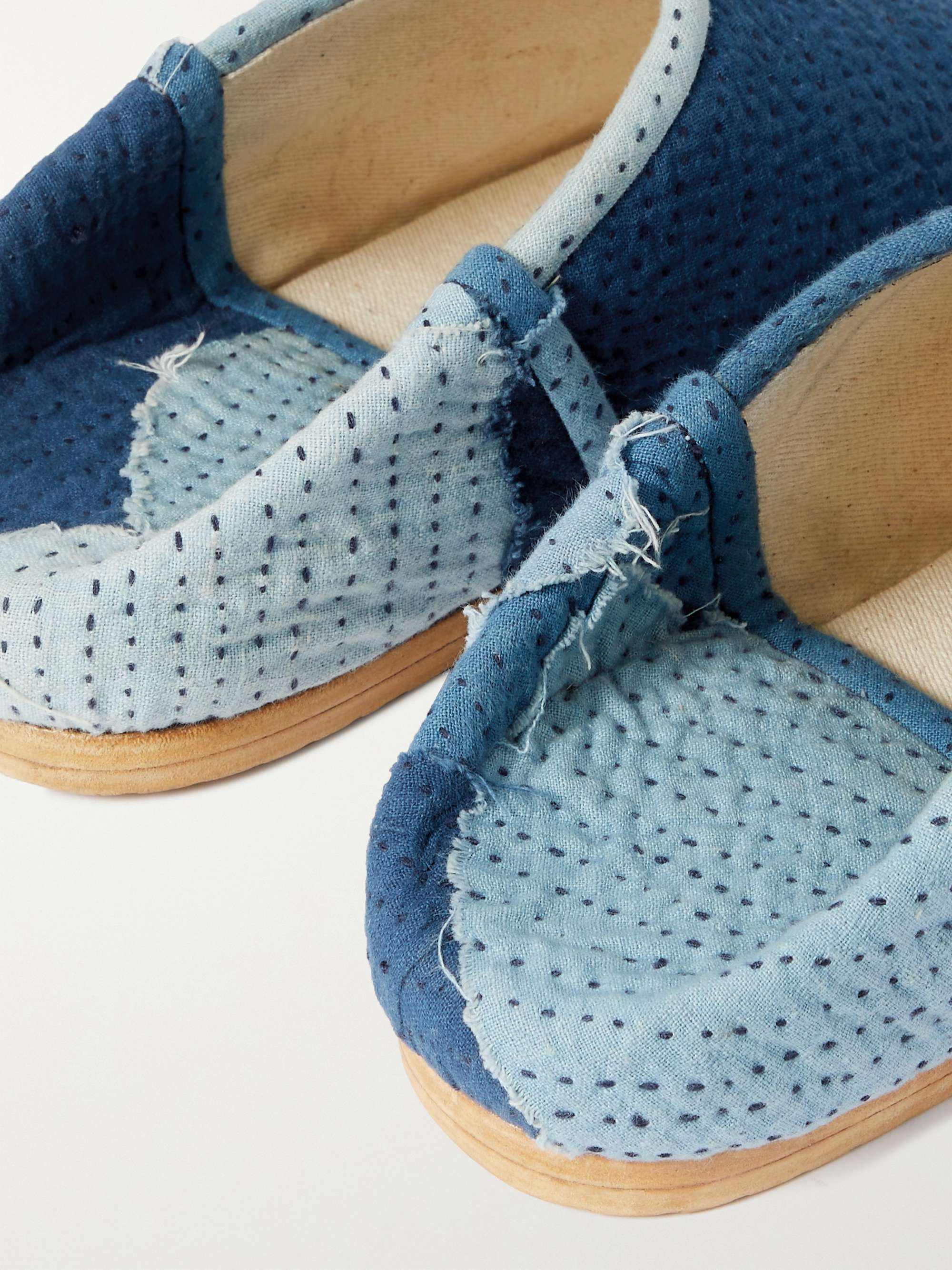 11.11/ELEVEN ELEVEN Patchwork Cotton Slippers