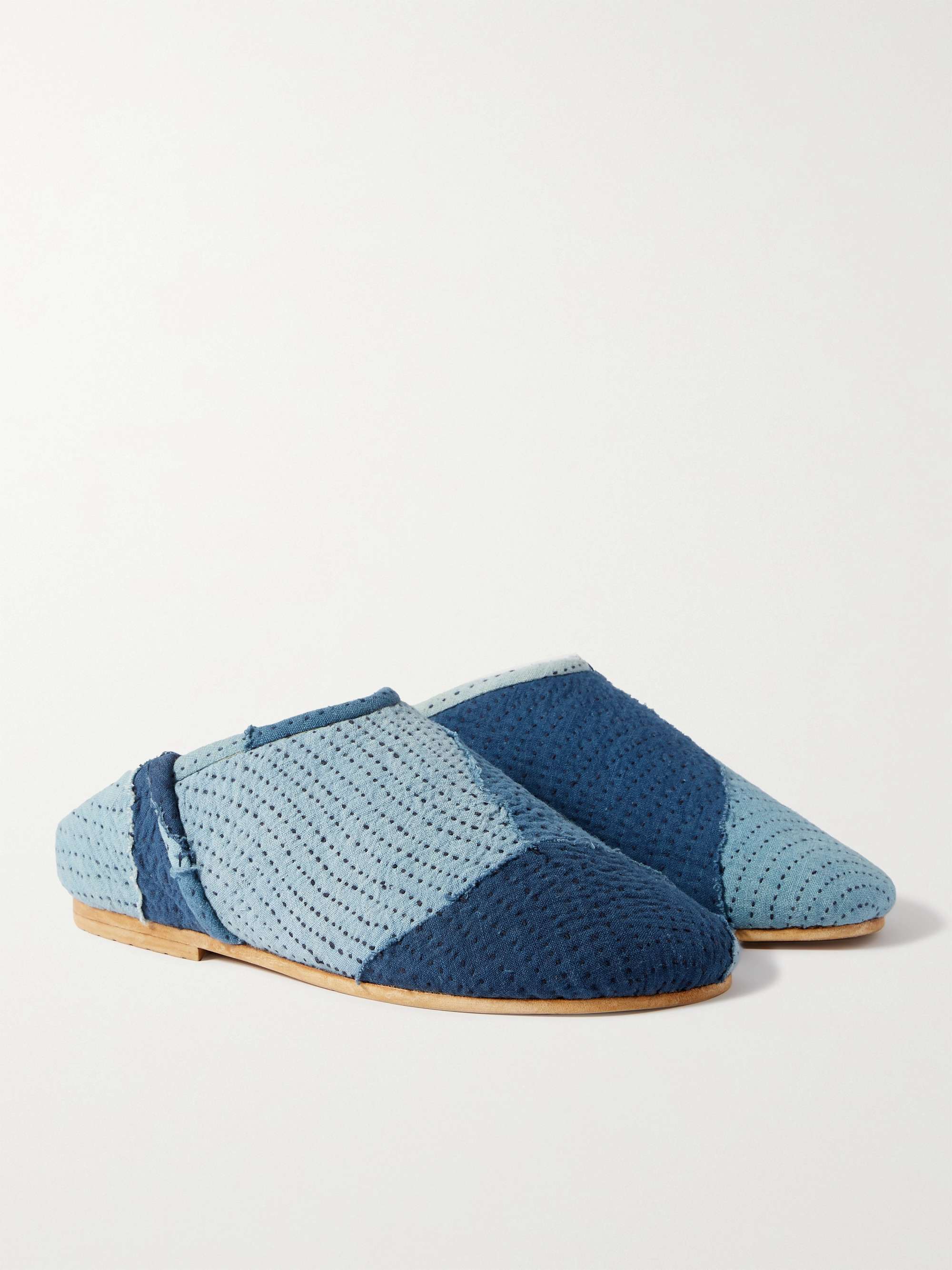 11.11/ELEVEN ELEVEN Patchwork Cotton Slippers