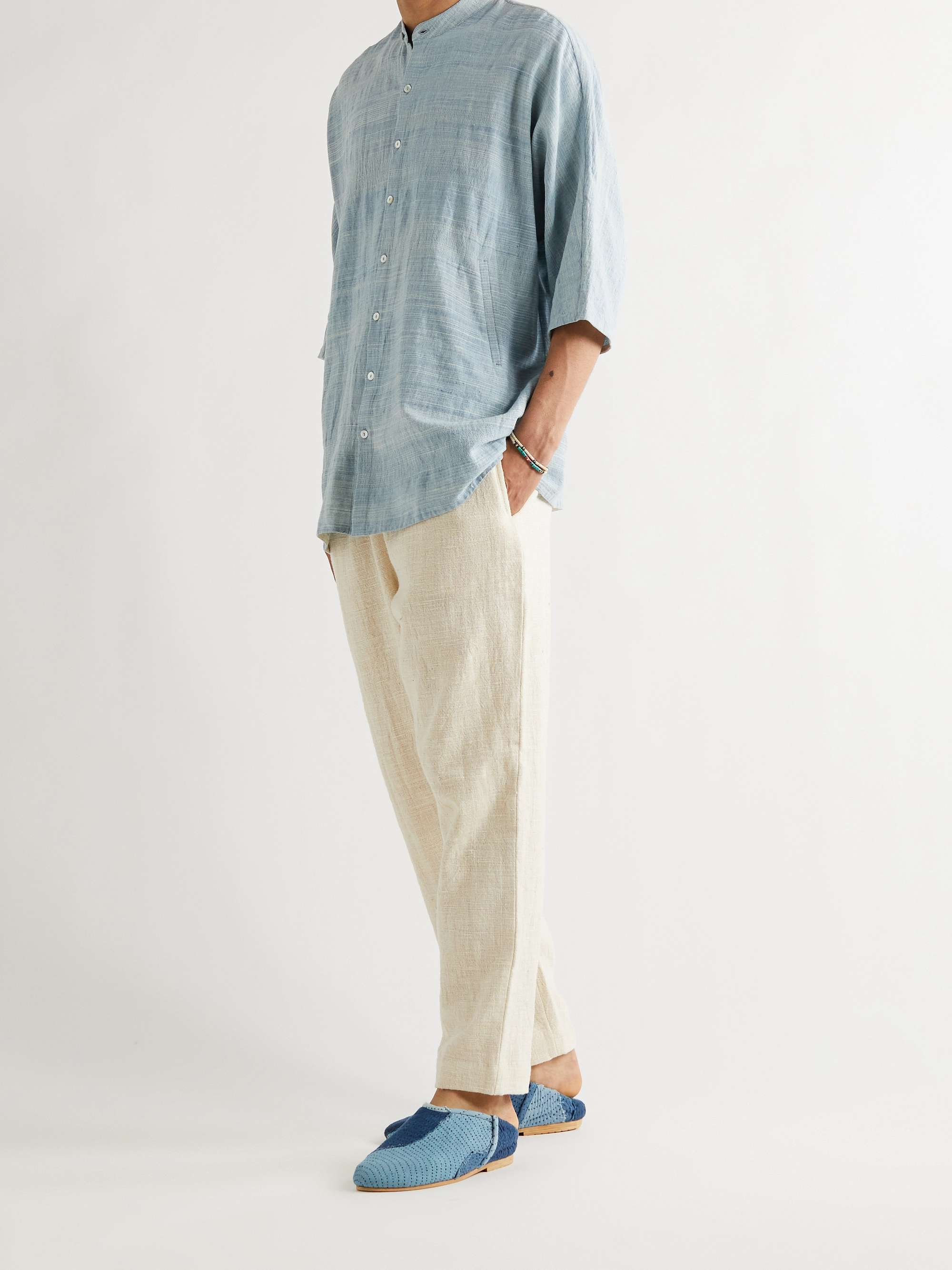11.11/ELEVEN ELEVEN Patchwork Cotton Slippers