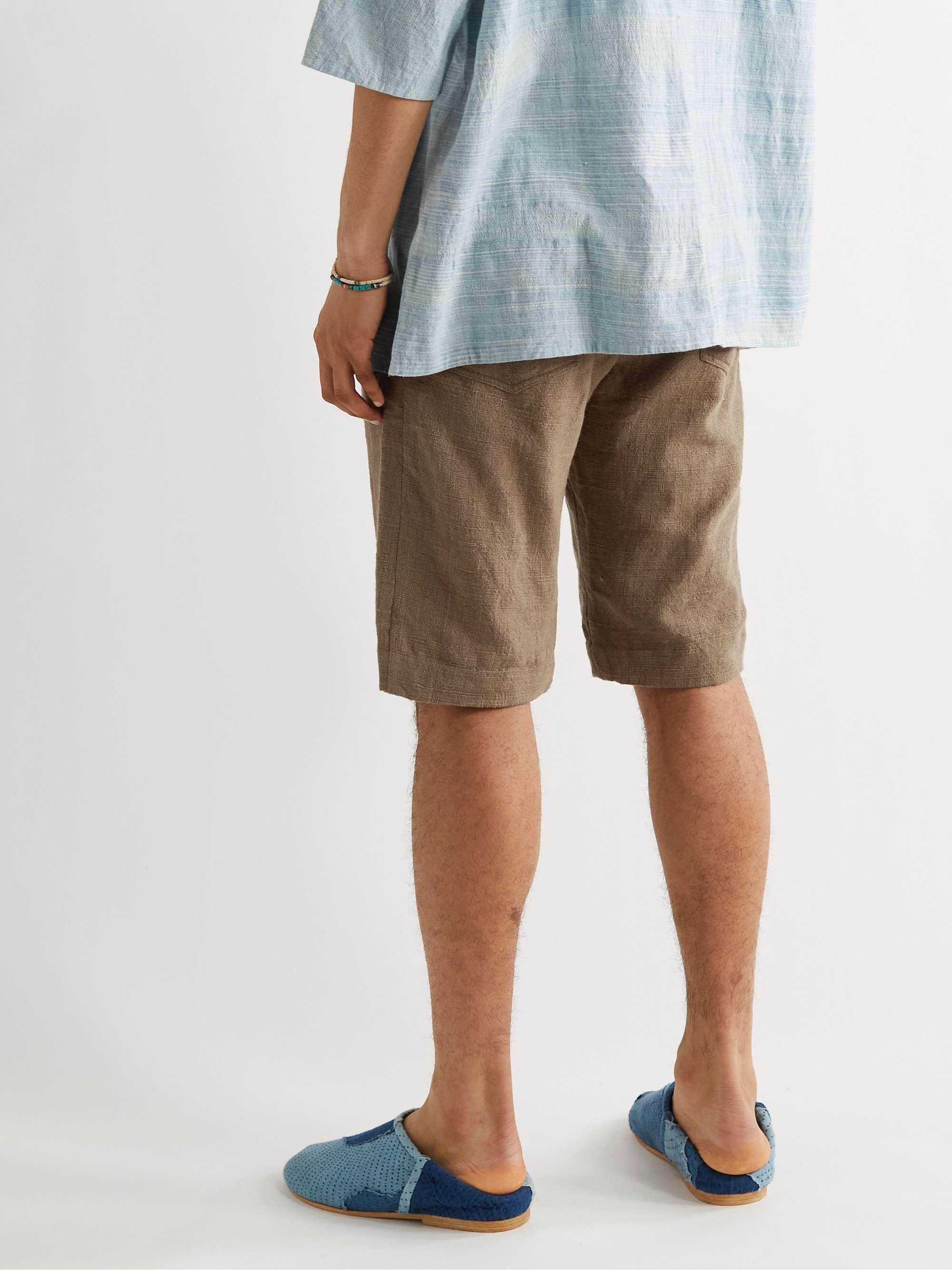 11.11/ELEVEN ELEVEN Organic Cotton-Canvas Shorts
