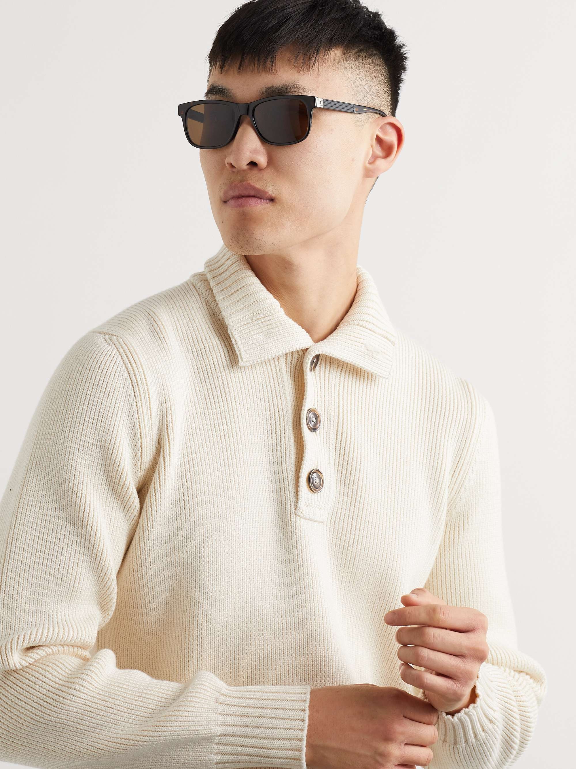 MONTBLANC D-Frame Tortoiseshell Acetate Sunglasses