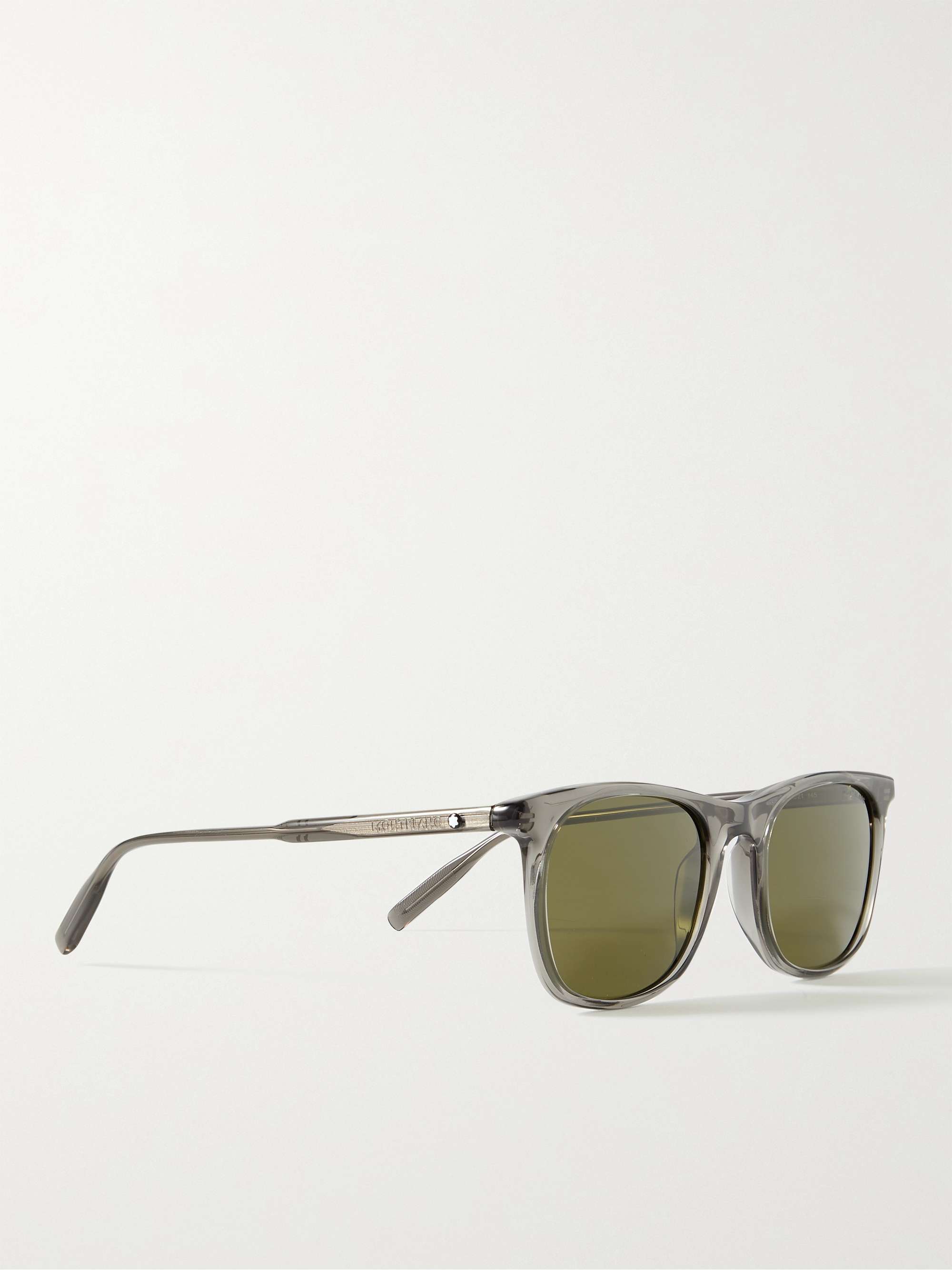 MONTBLANC D-Frame Acetate and Silver-Tone Photochromic Sunglasses