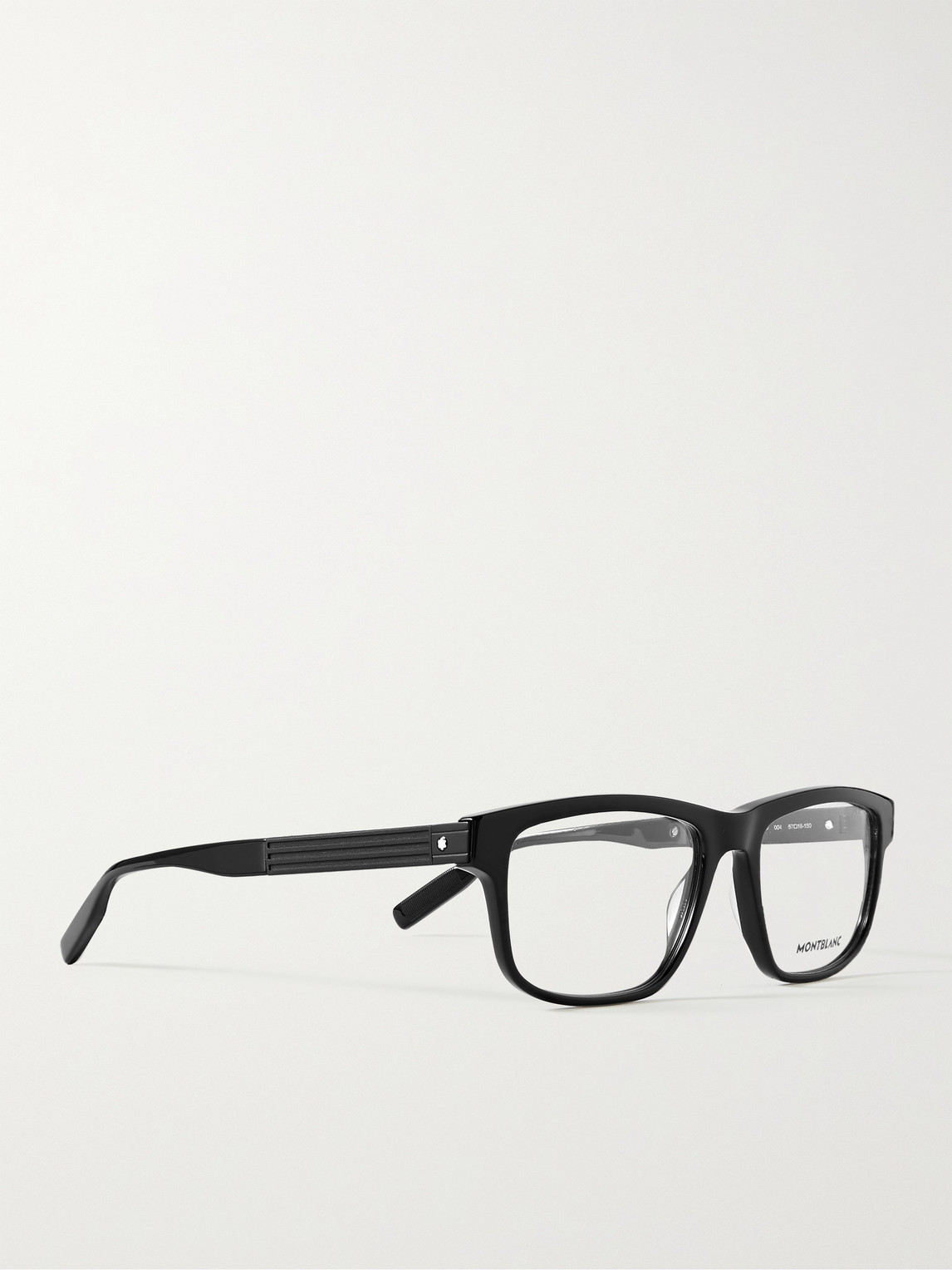 Shop Montblanc Rectangular-frame Acetate Optical Glasses In Black