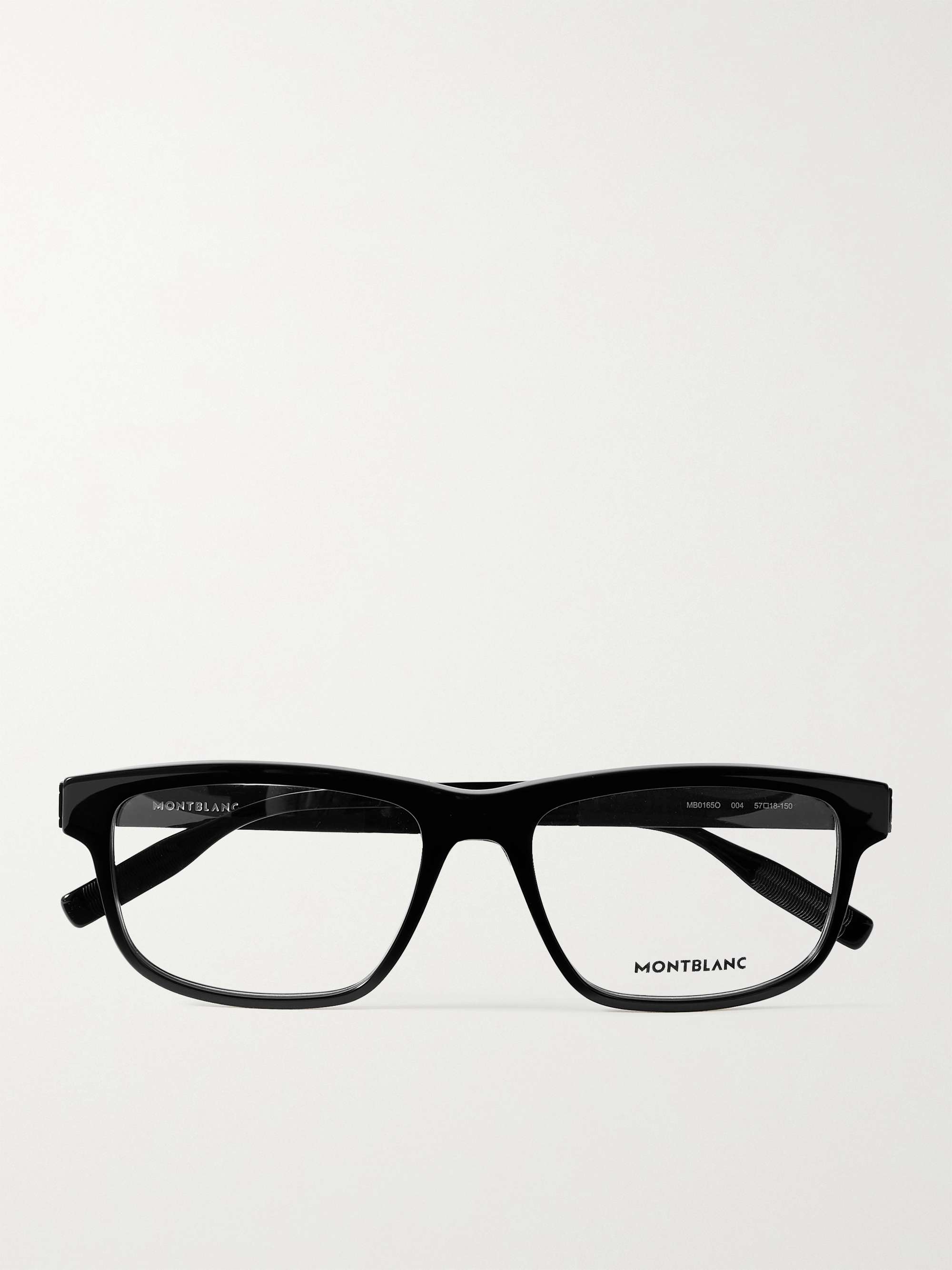 MONTBLANC Rectangular Frame Acetate Optical Glasses for Men MR