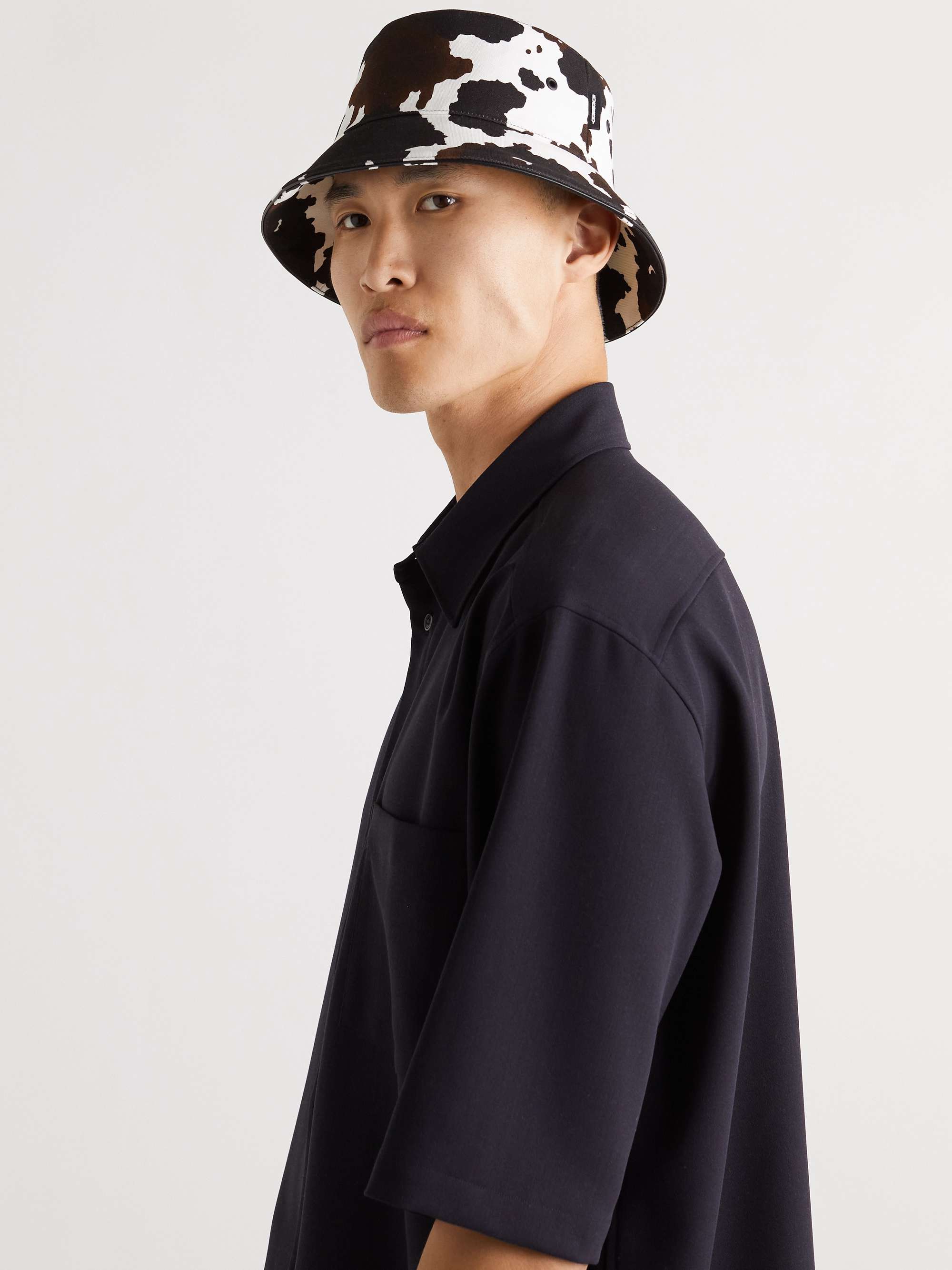 BURBERRY Cow-Print Cotton-Twill Bucket Hat | MR PORTER