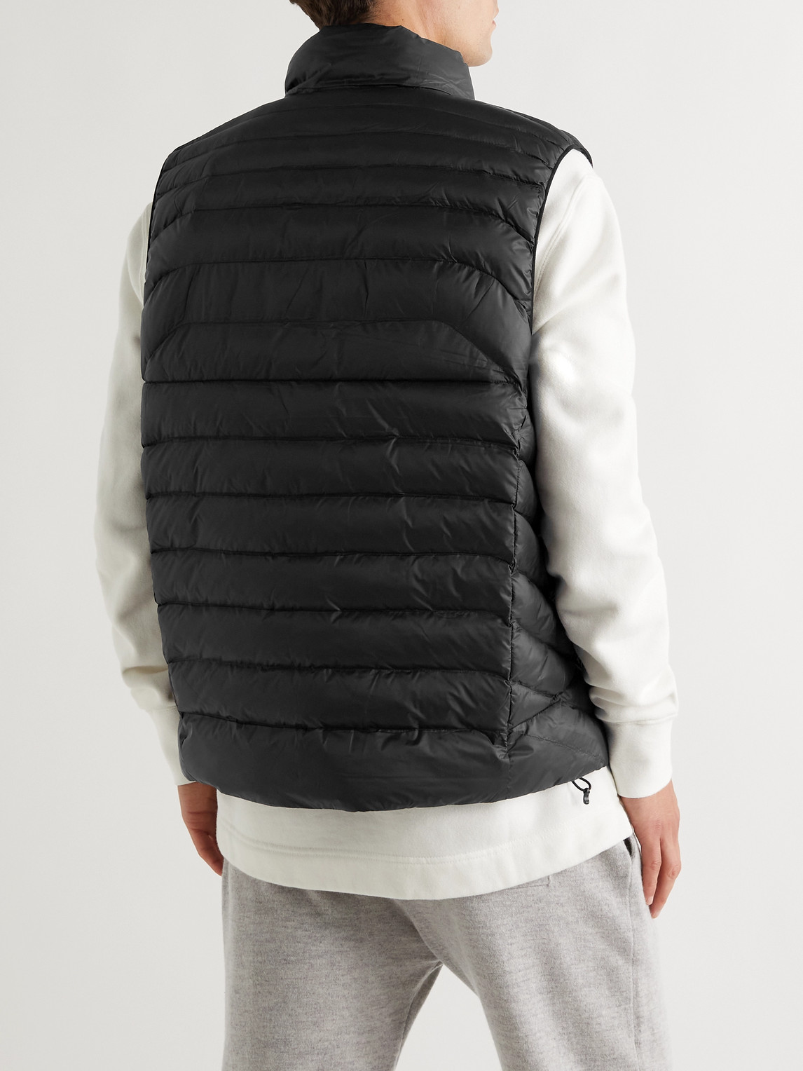 Shop Polo Ralph Lauren Logo-embroidered Quilted Padded Recycled Nylon Gilet In Black