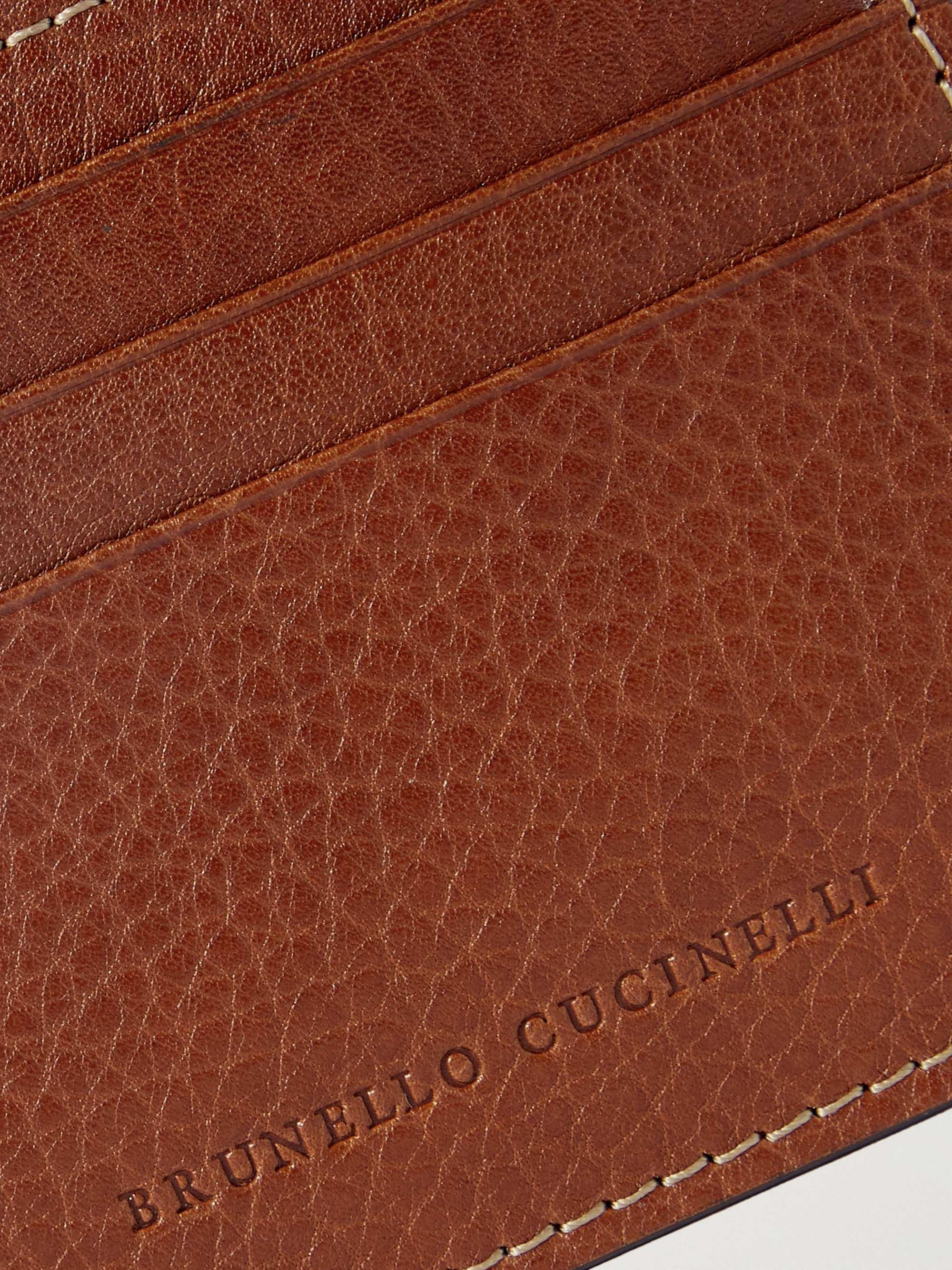 BRUNELLO CUCINELLI Grained-Leather Cardholder