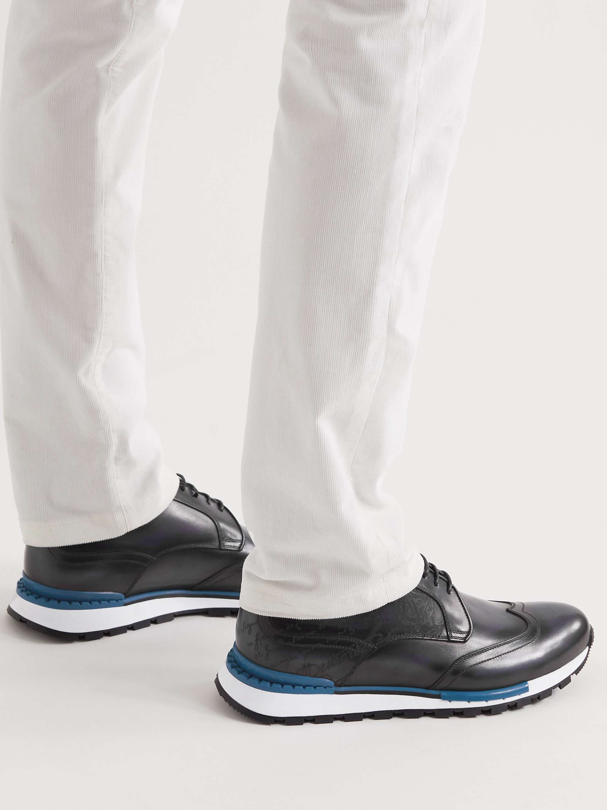 BERLUTI Fast Track Scritto Venezia Leather Sneakers