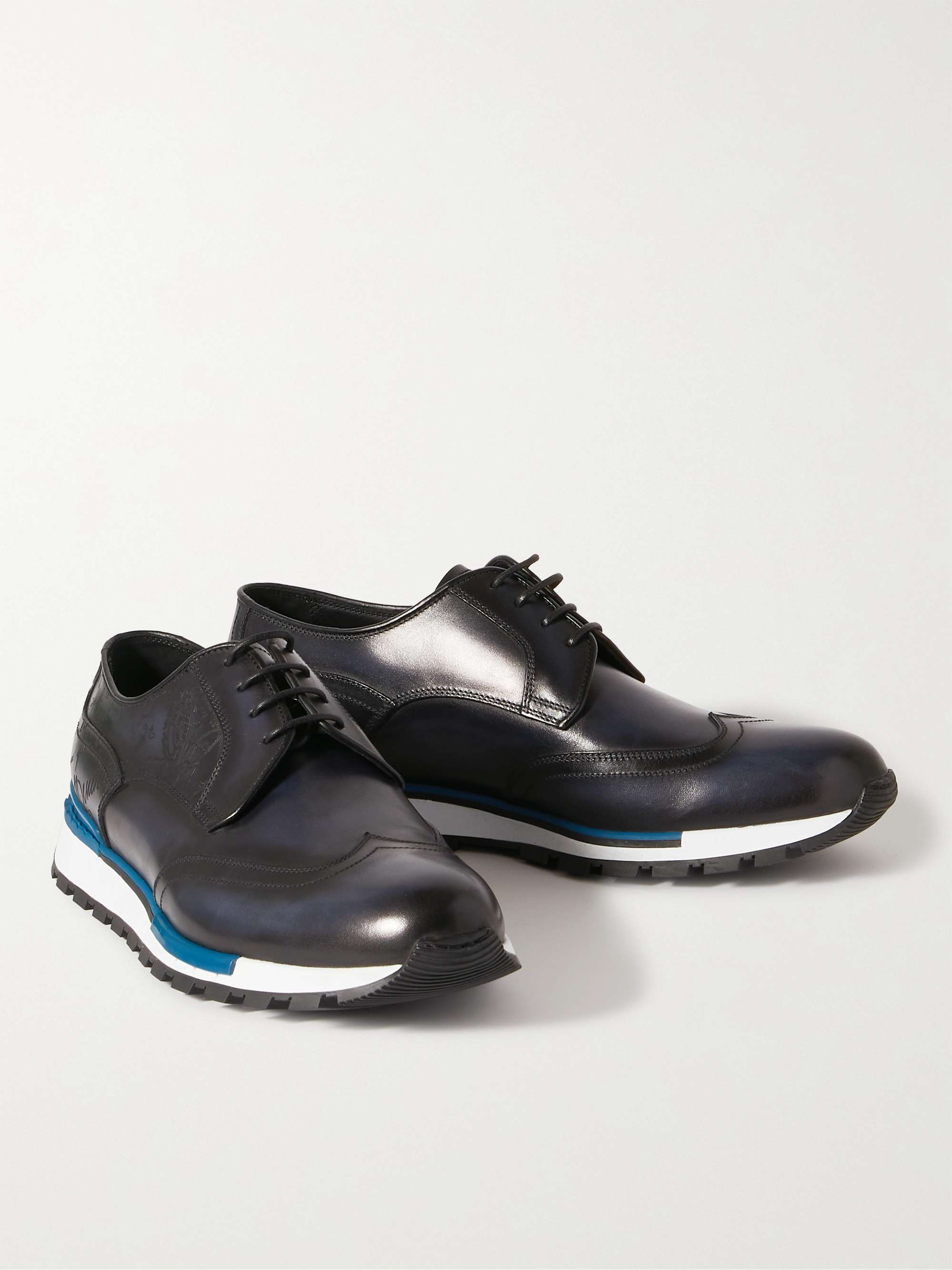BERLUTI Fast Track Scritto Venezia Leather Sneakers