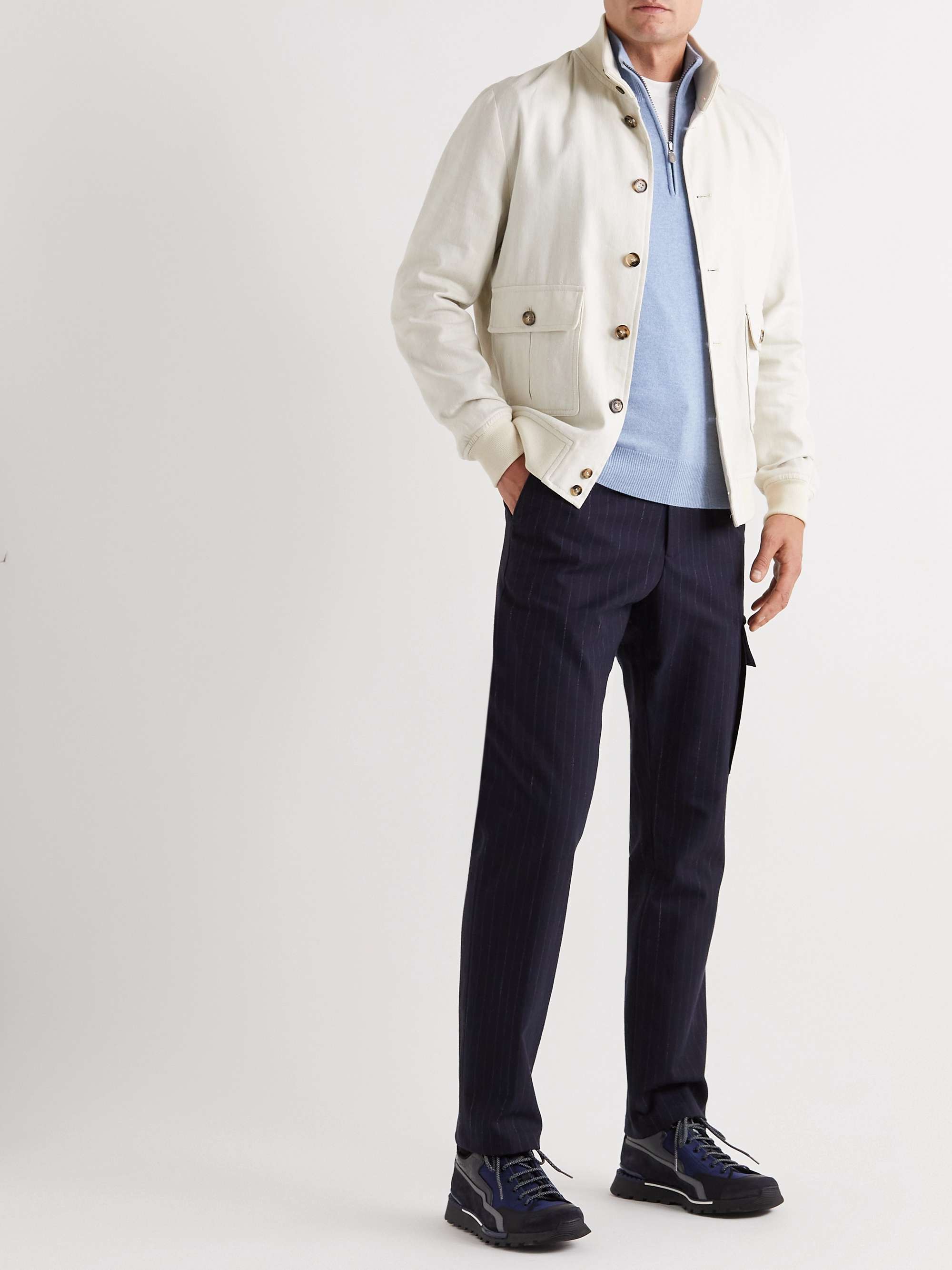 BERLUTI Fast Treck Suede-Trimmed Venezia Leather and Nylon Sneakers