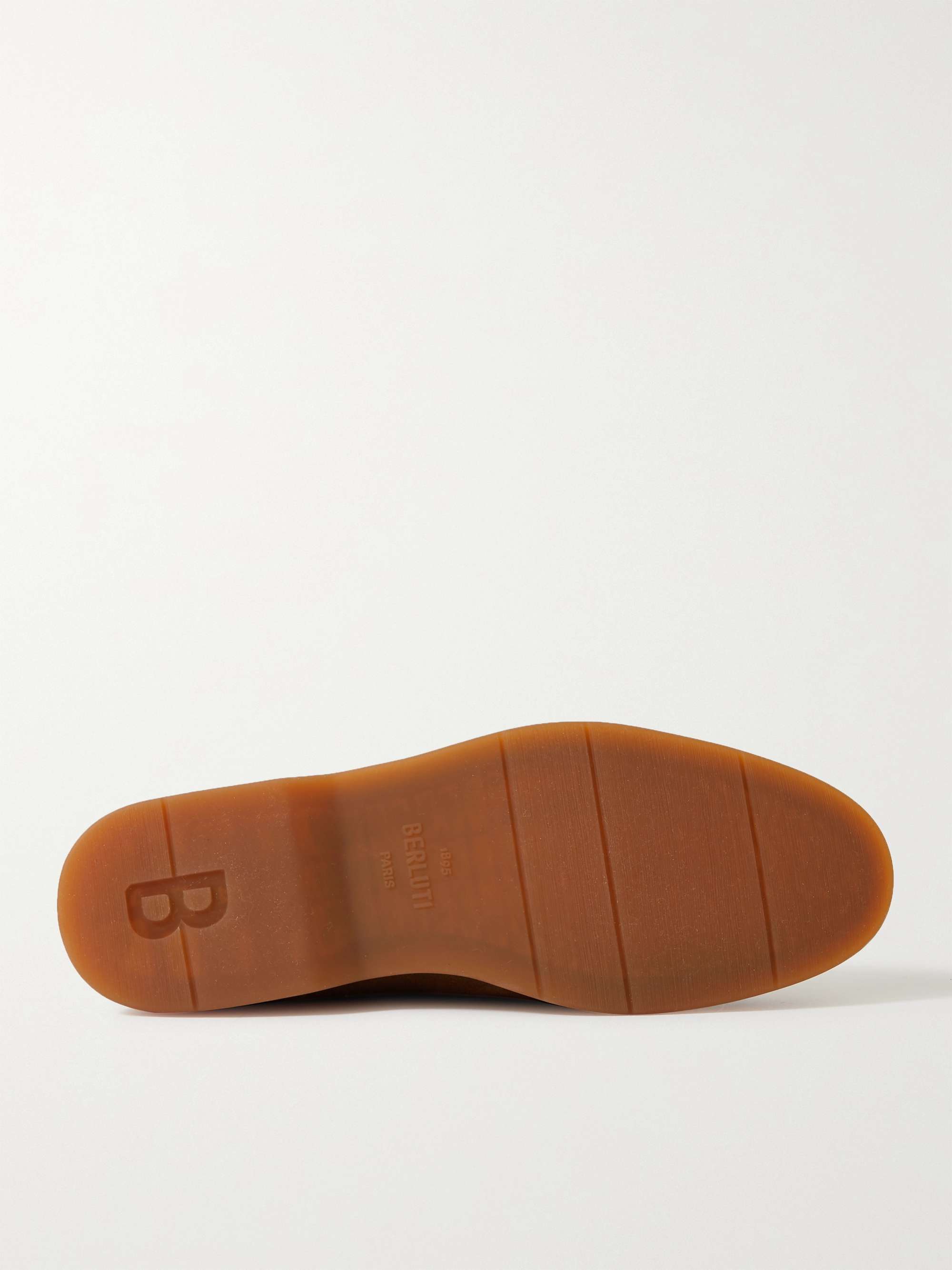 BERLUTI Latitude Leather-Trimmed Suede Boat Shoes