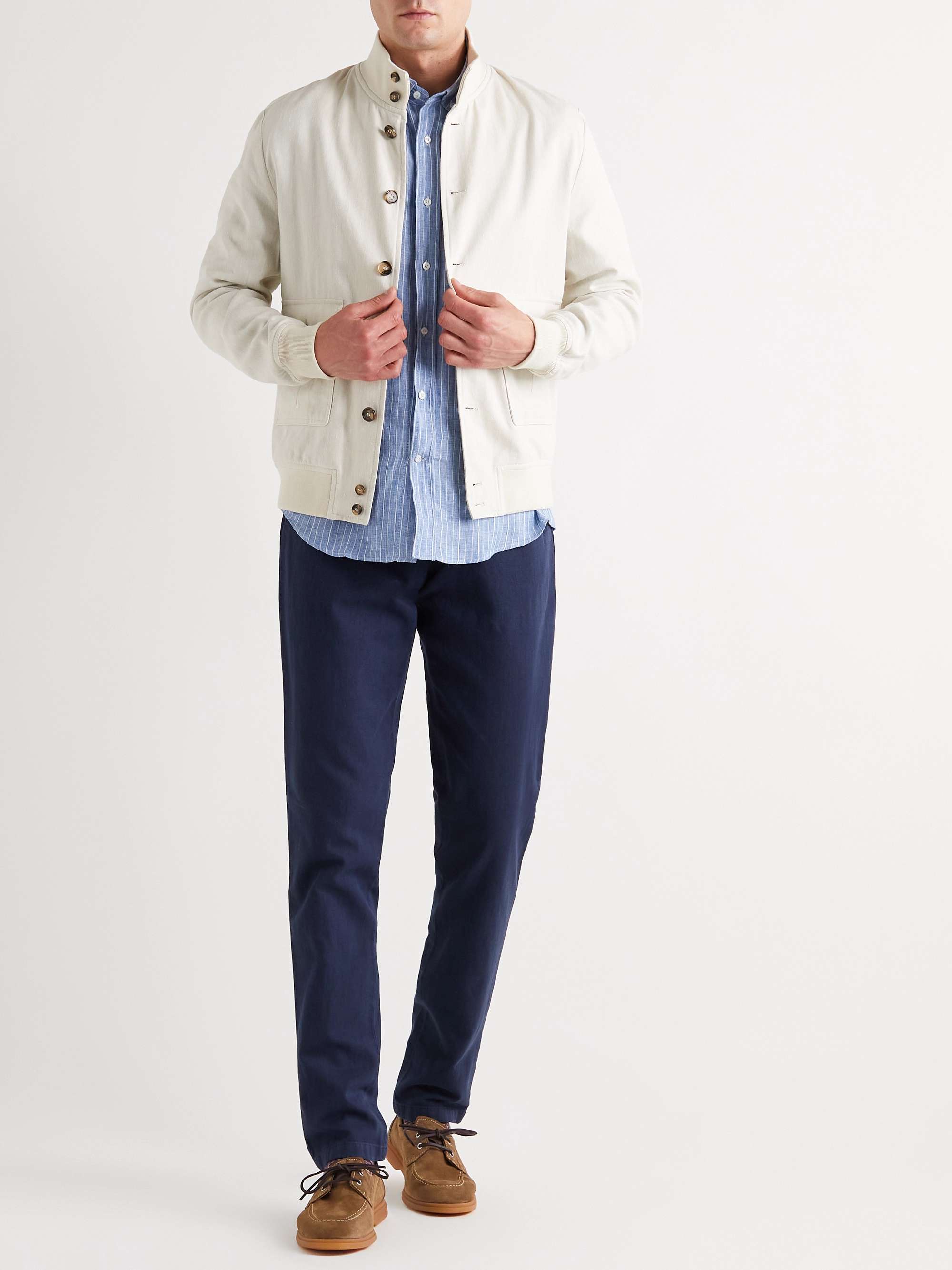 BERLUTI Latitude Leather-Trimmed Suede Boat Shoes