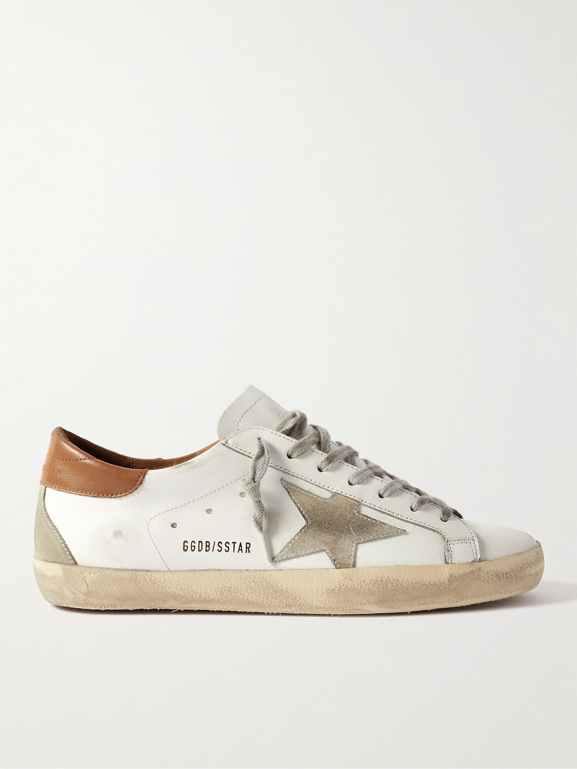 Golden Goose Superstar Distressed Leather and Suede Sneakers - Men