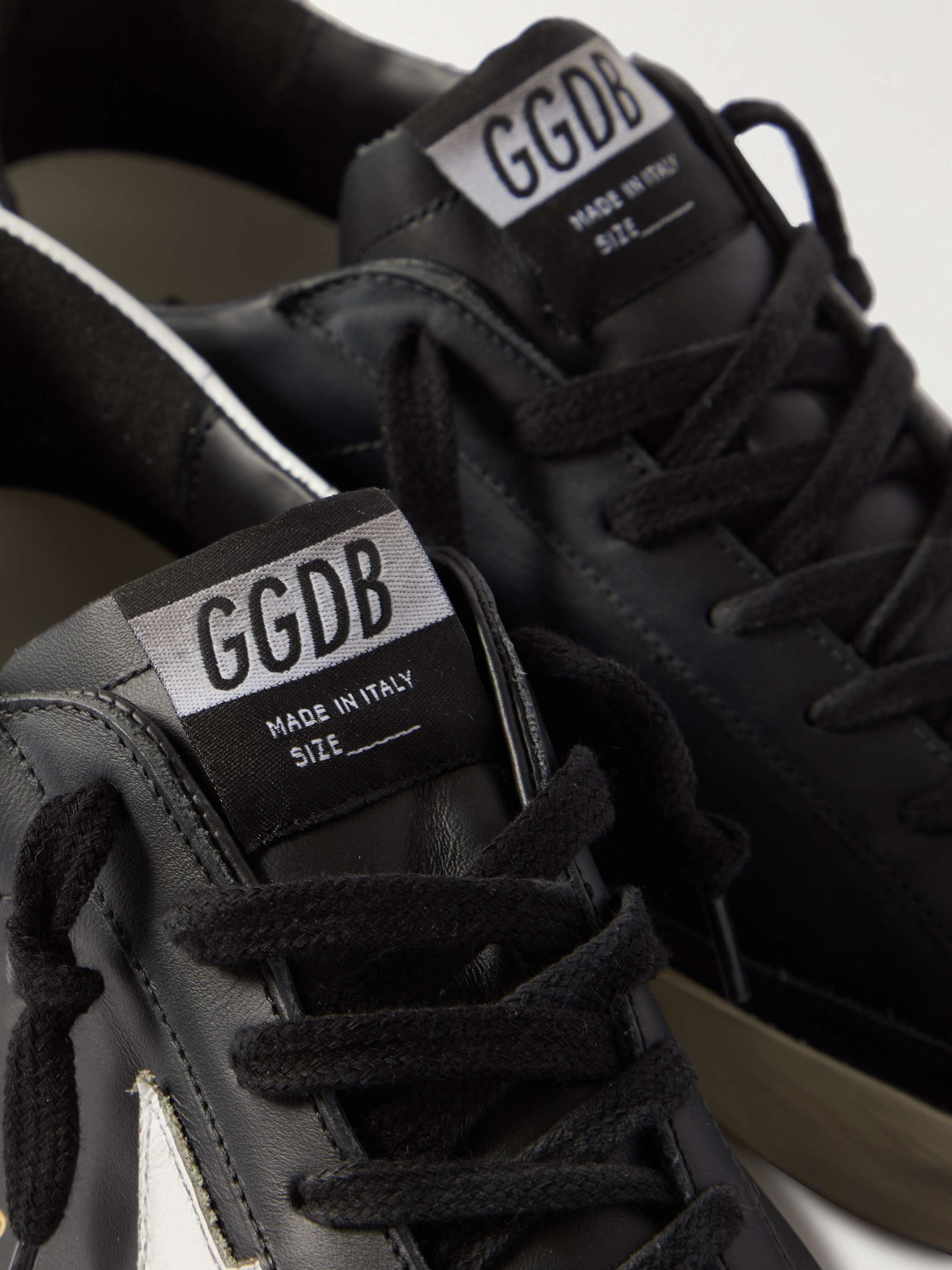 GOLDEN GOOSE Superstar Distressed Leather and Suede Sneakers