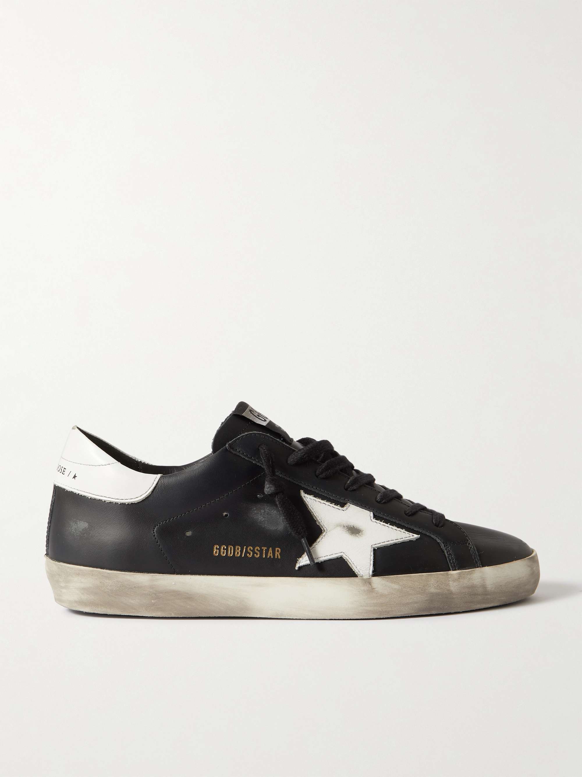 GOLDEN GOOSE Superstar Distressed Leather Sneakers for Men | MR PORTER