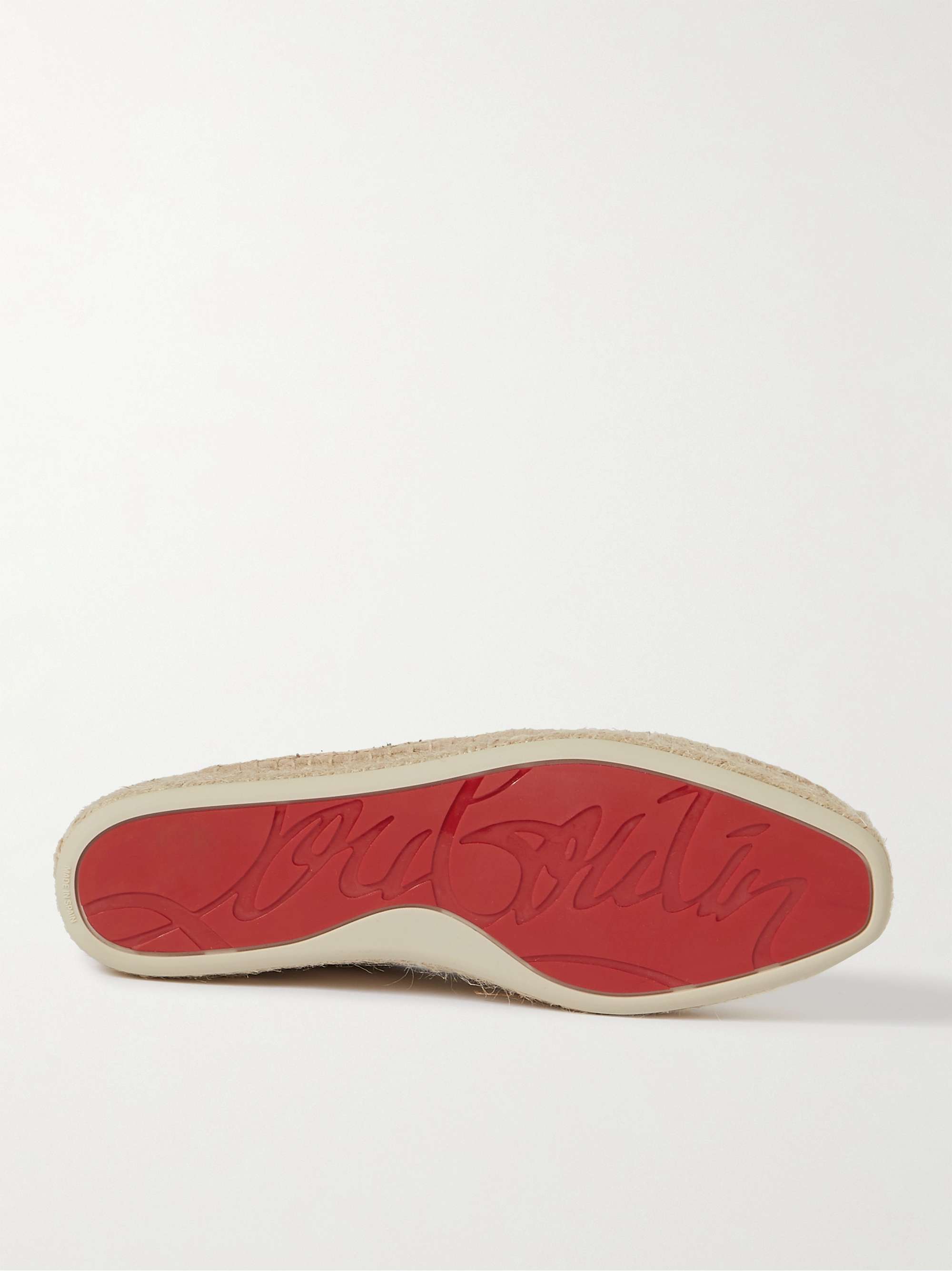 CHRISTIAN LOUBOUTIN Espadon Perforated Suede Espadrilles