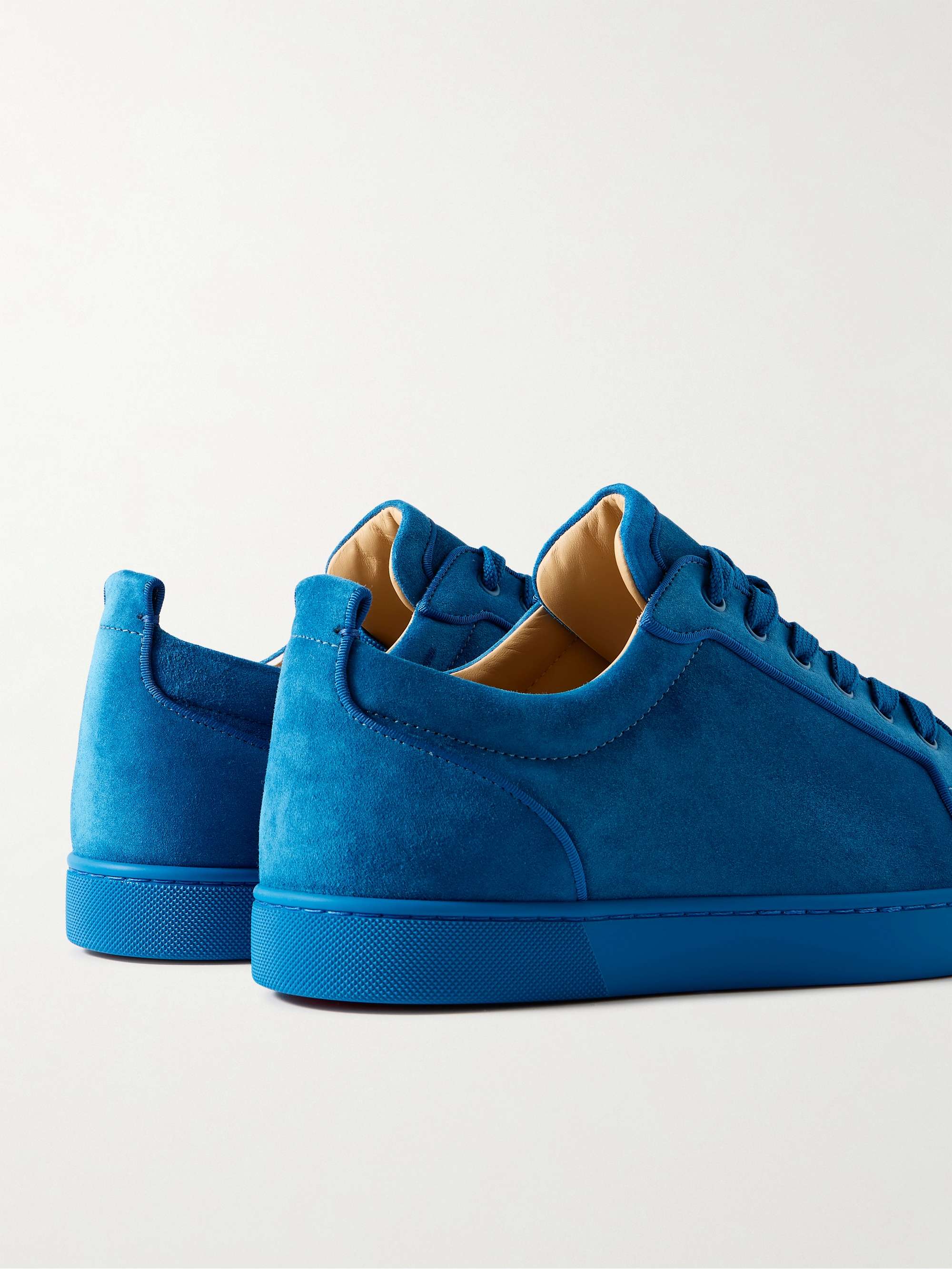 CHRISTIAN LOUBOUTIN Louis Junior Spikes Cap-Toe Suede Sneakers