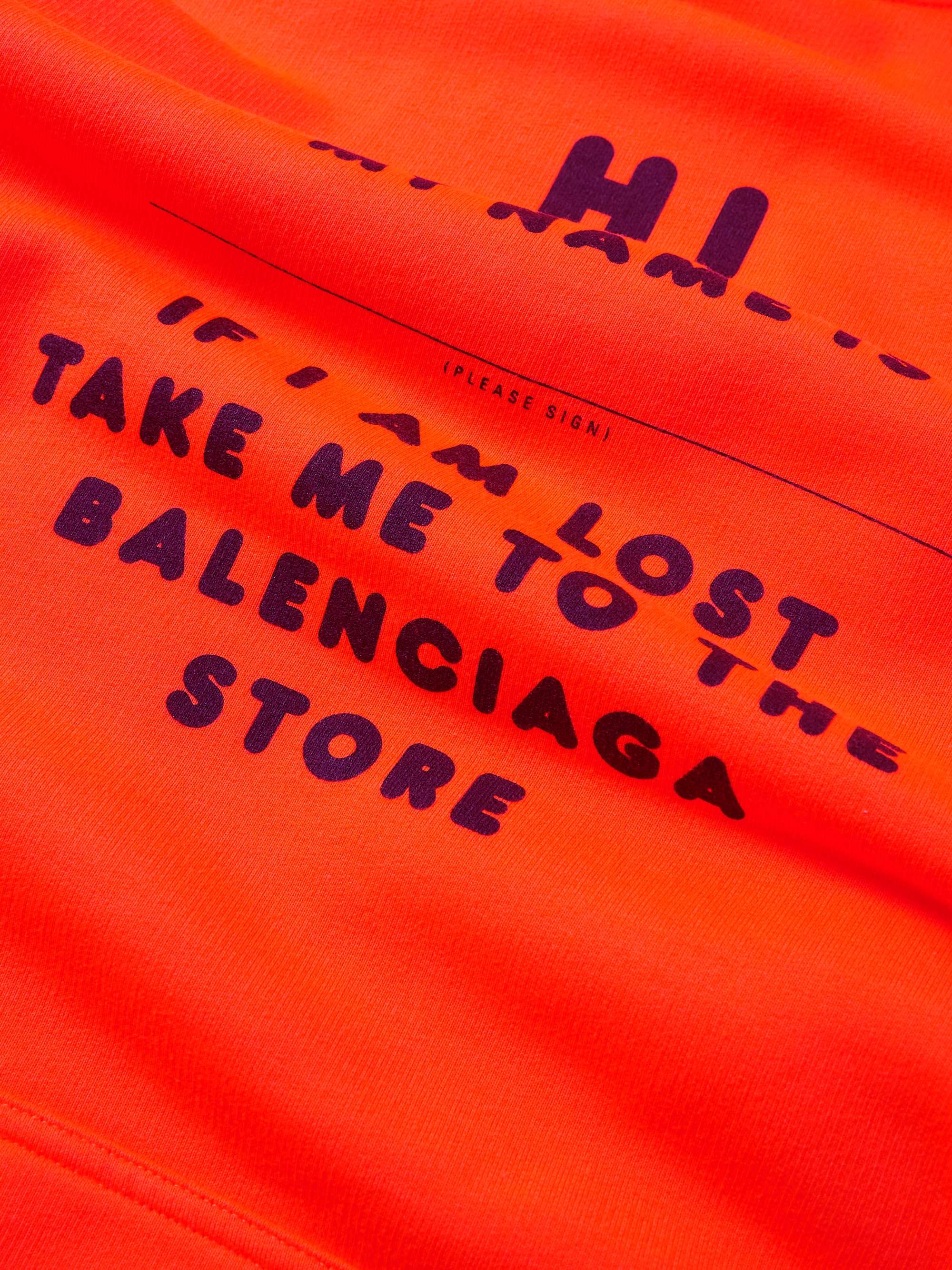 BALENCIAGA Oversized Printed Neon Jersey Hoodie
