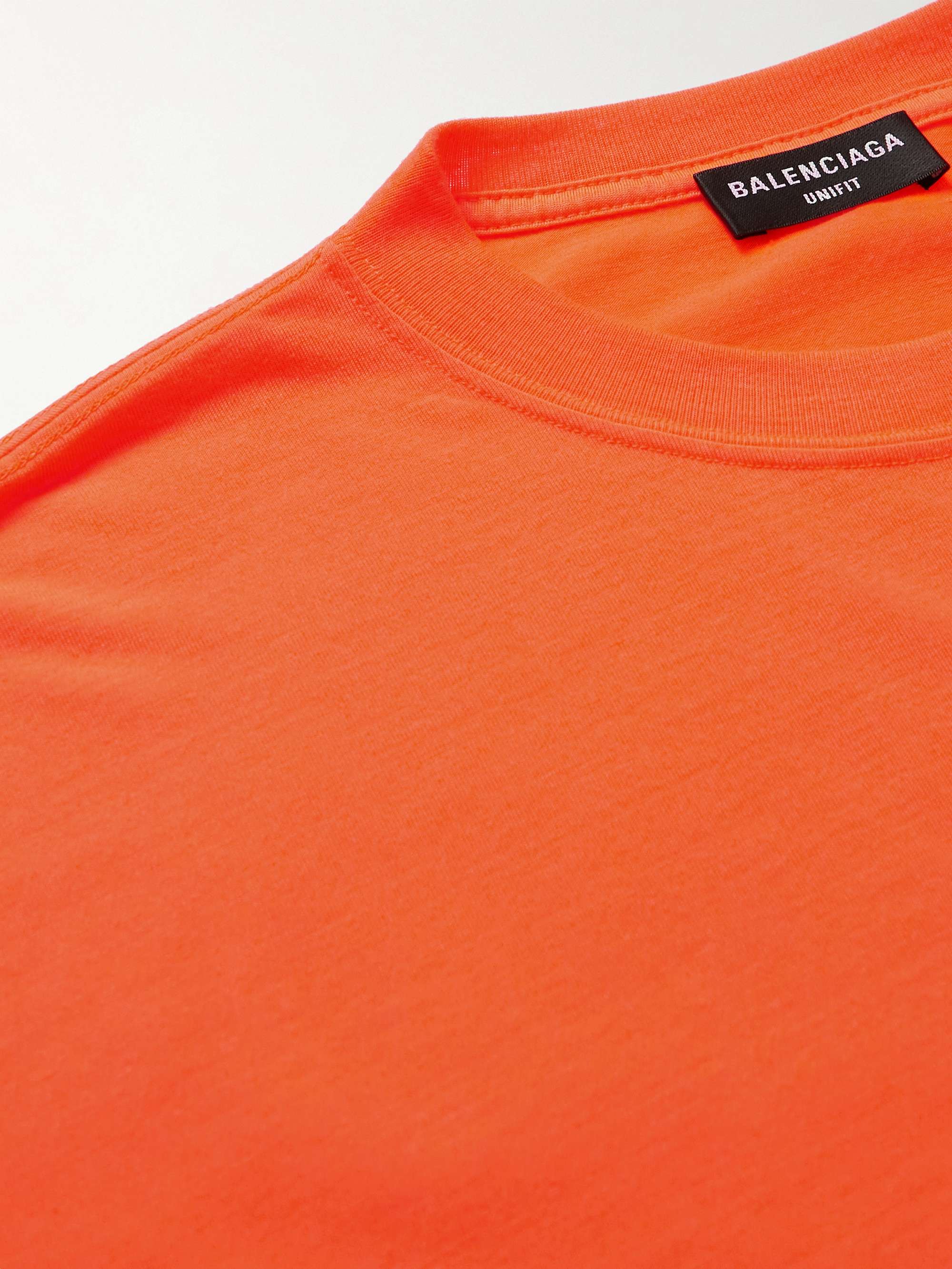 BALENCIAGA Oversized Printed Neon Jersey T-Shirt for Men | MR PORTER