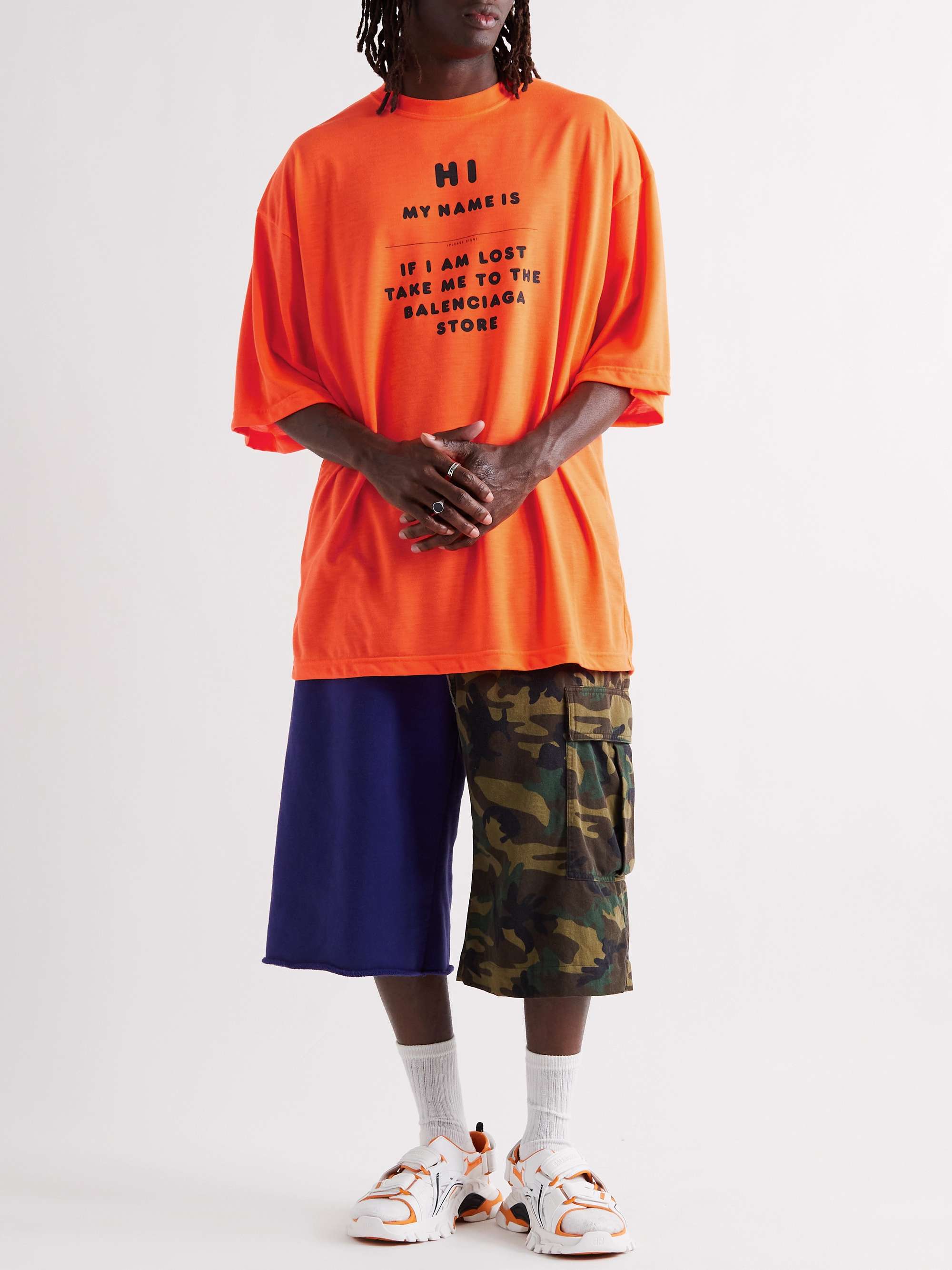 MP Motherland ækvator BALENCIAGA Oversized Printed Neon Jersey T-Shirt for Men | MR PORTER
