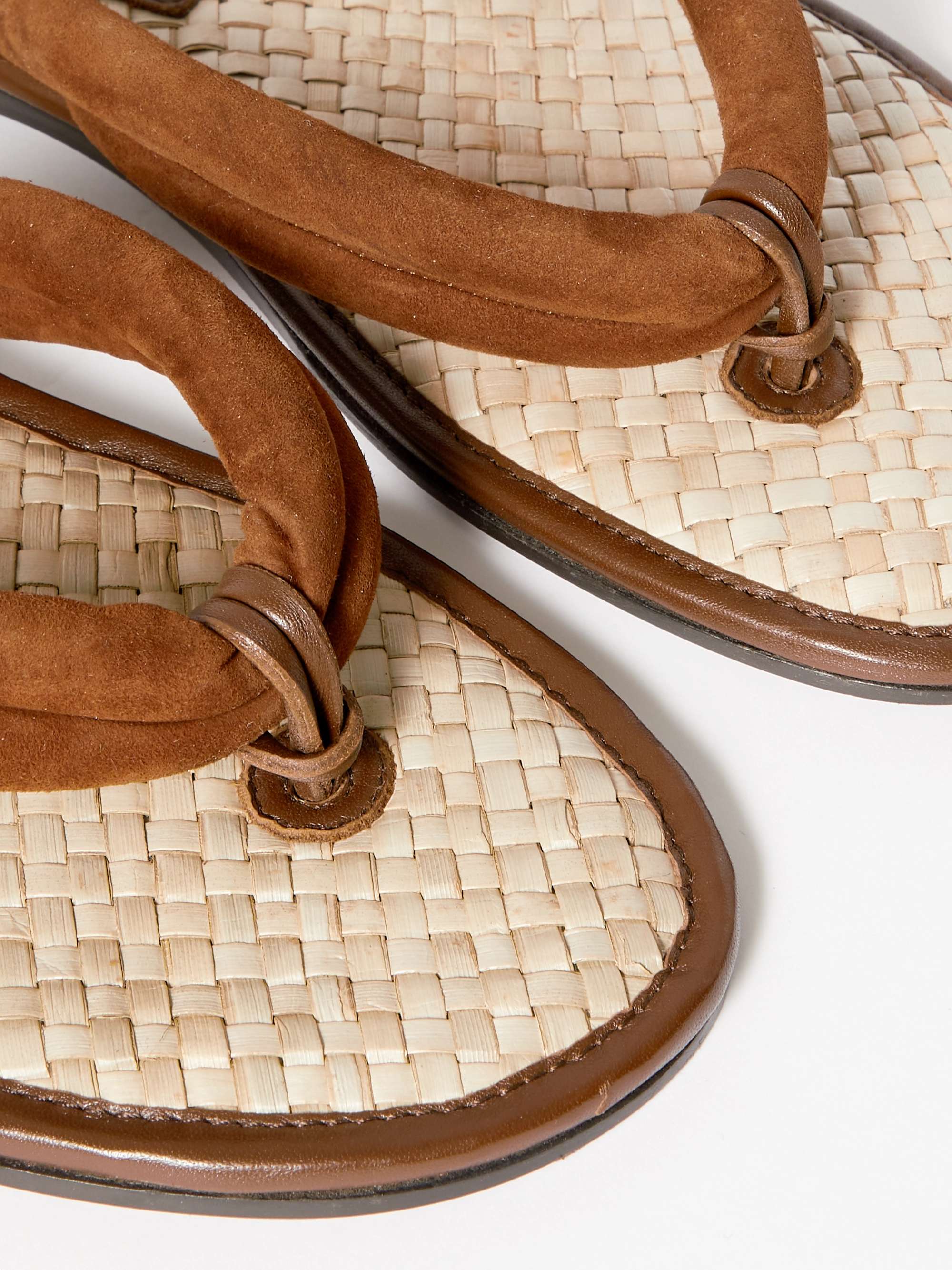 TOM FORD Brighton Suede and Raffia Sandals