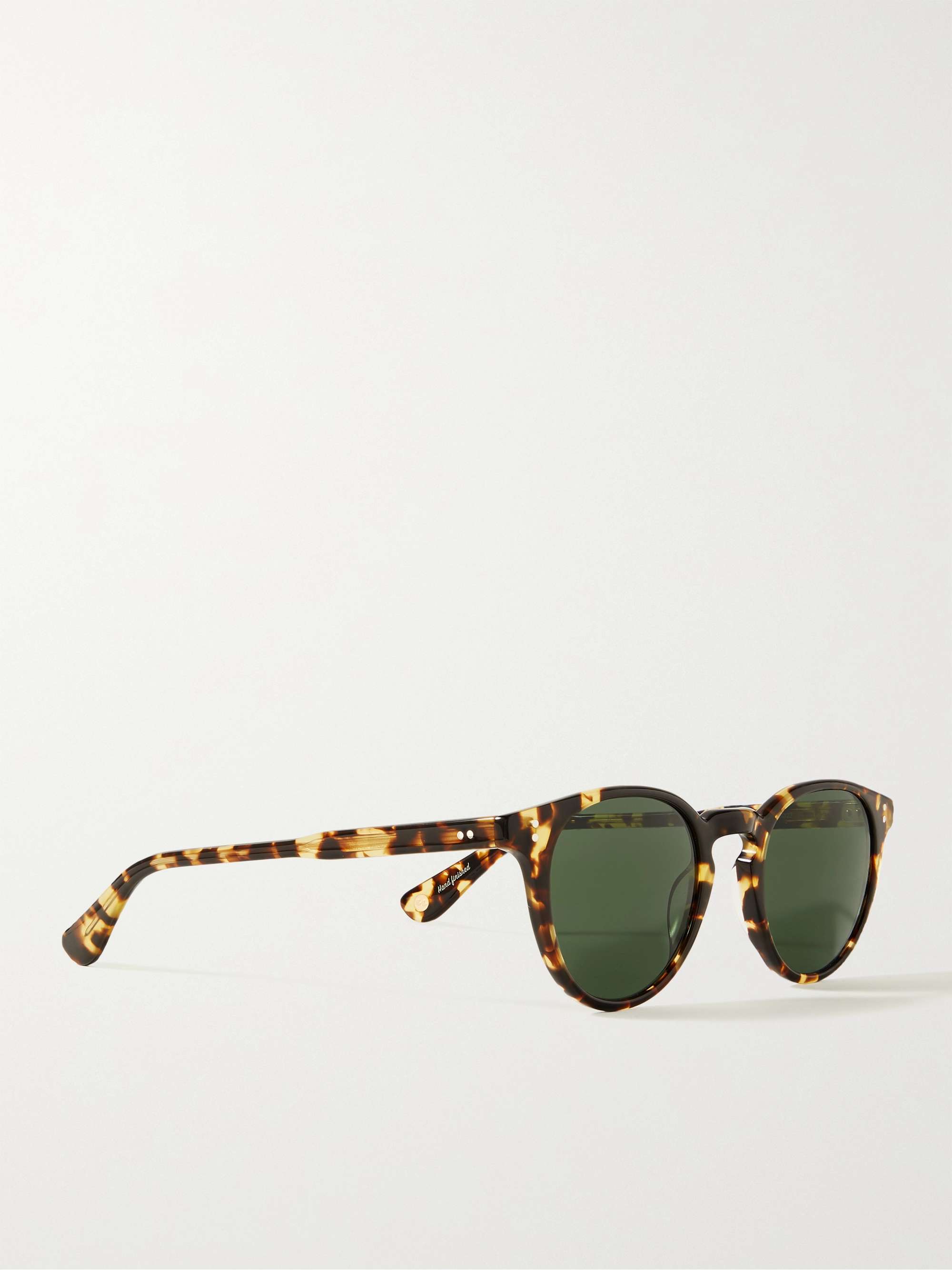 GARRETT LEIGHT CALIFORNIA OPTICAL Clement Round-Frame Tortoiseshell Acetate Sunglasses