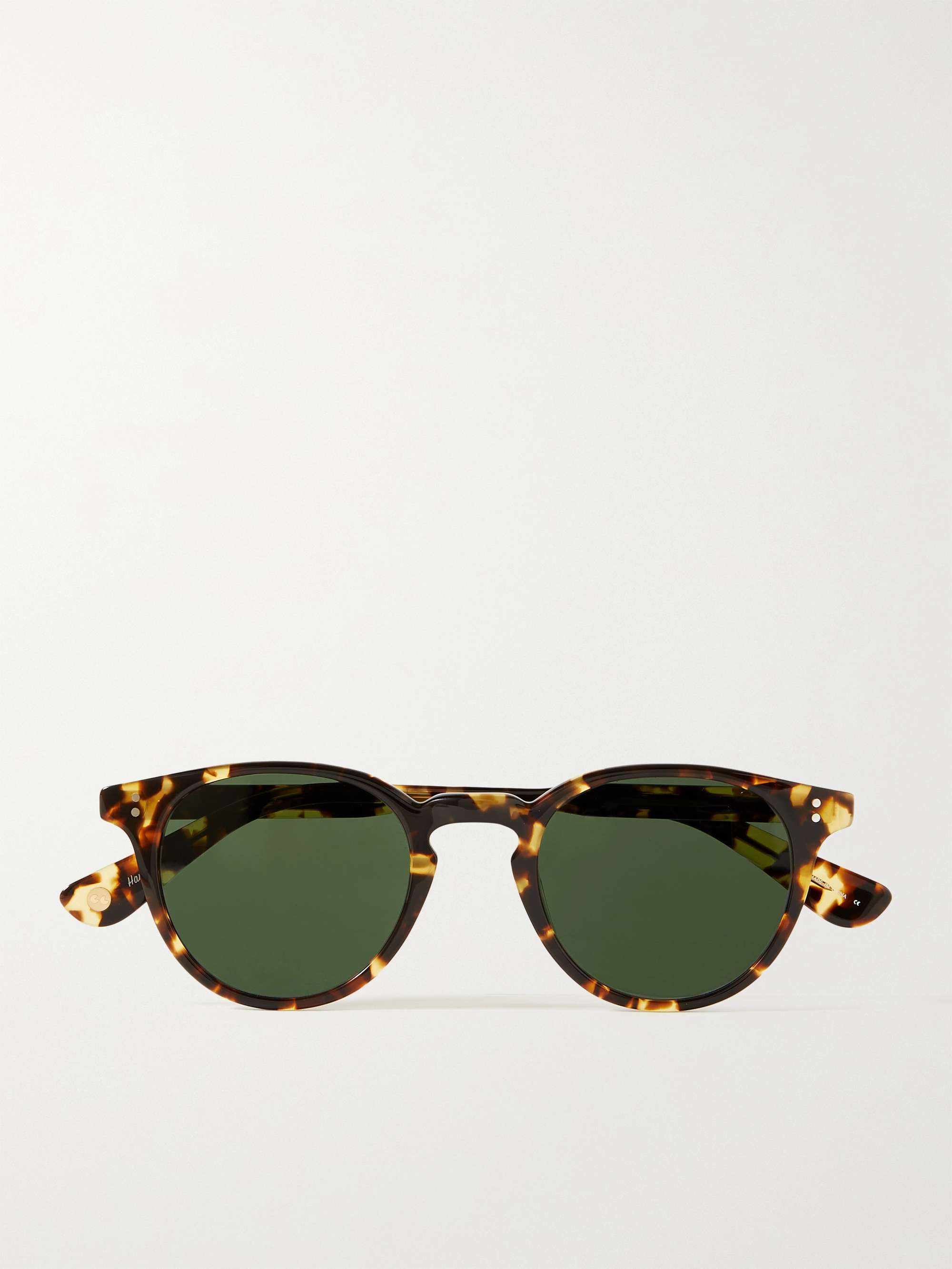 GARRETT LEIGHT CALIFORNIA OPTICAL Clement Round-Frame Tortoiseshell Acetate Sunglasses