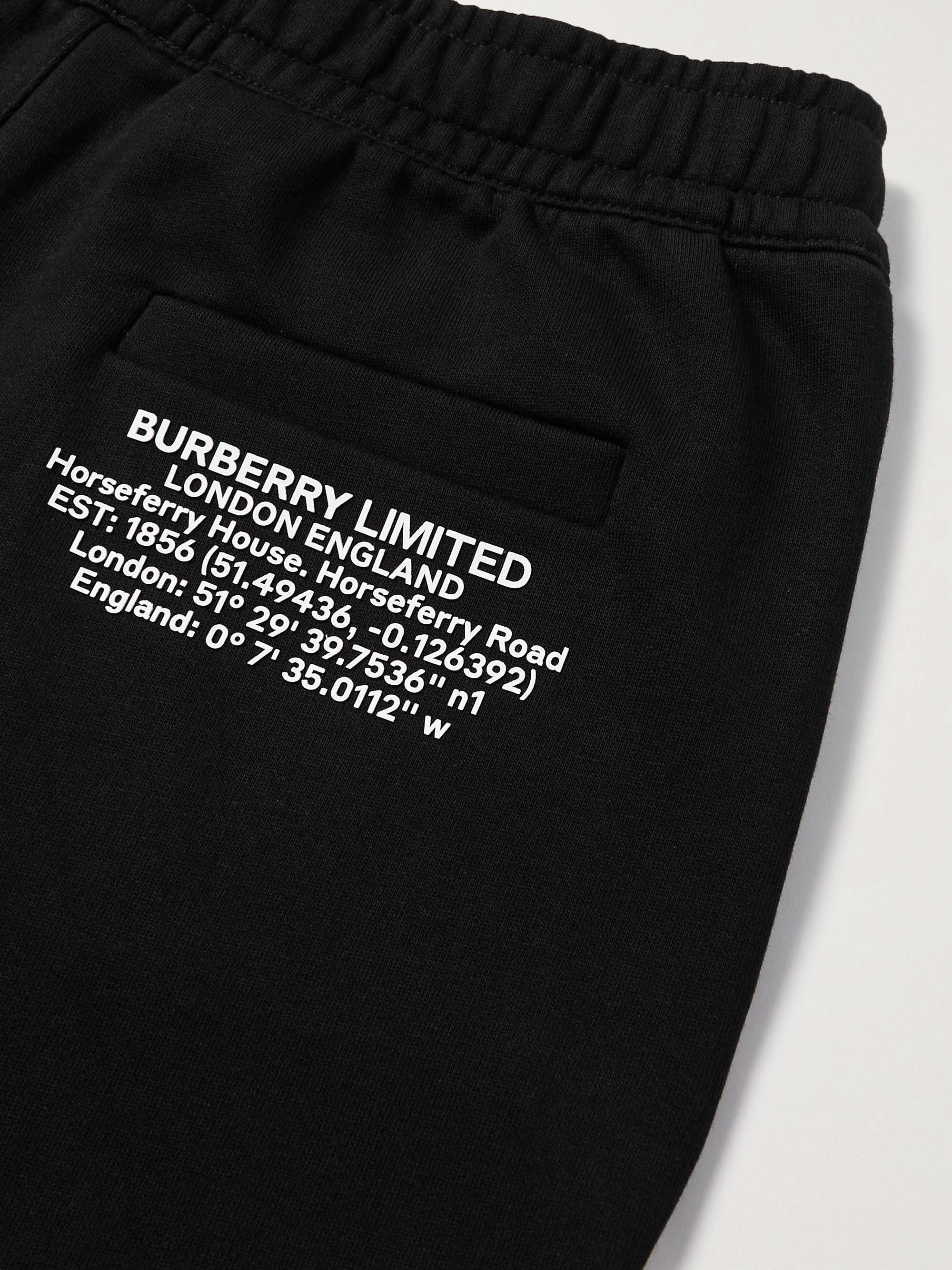 BURBERRY Wide-Leg Logo-Print Cotton-Jersey Shorts