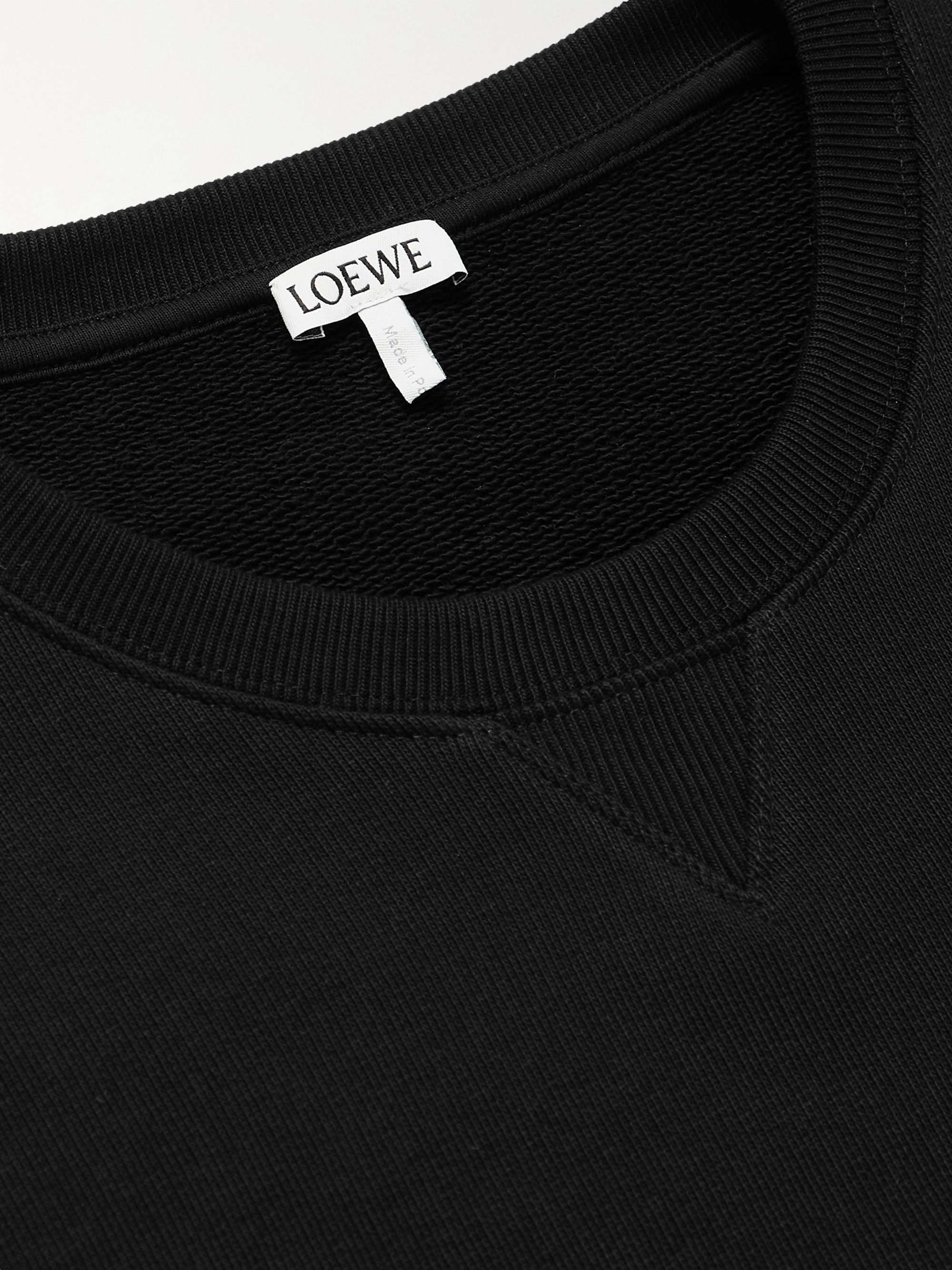 LOEWE Logo-Embroidered Cotton-Jersey Sweatshirt