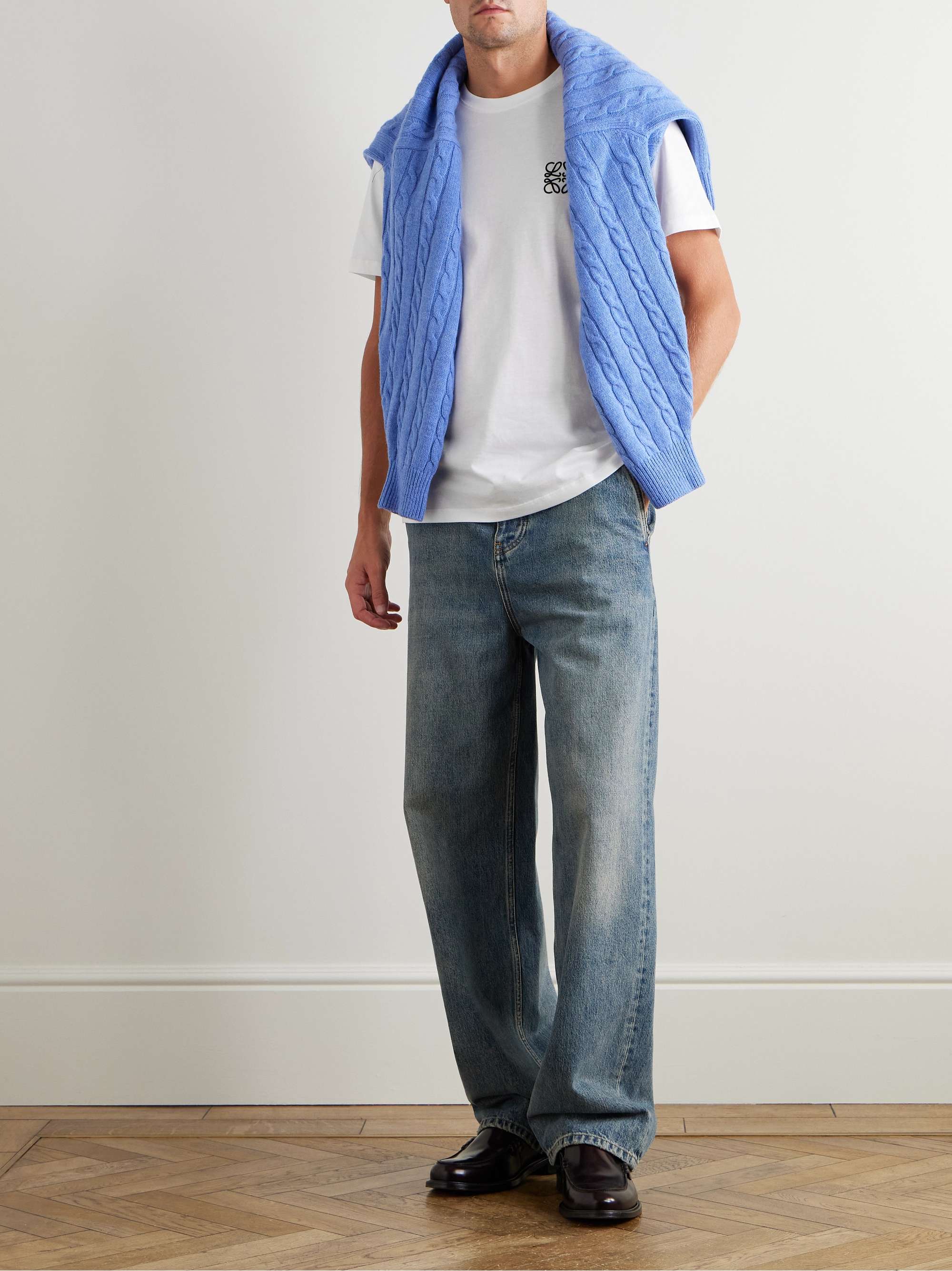 LOEWE Logo-Embroidered Cotton-Jersey T-Shirt