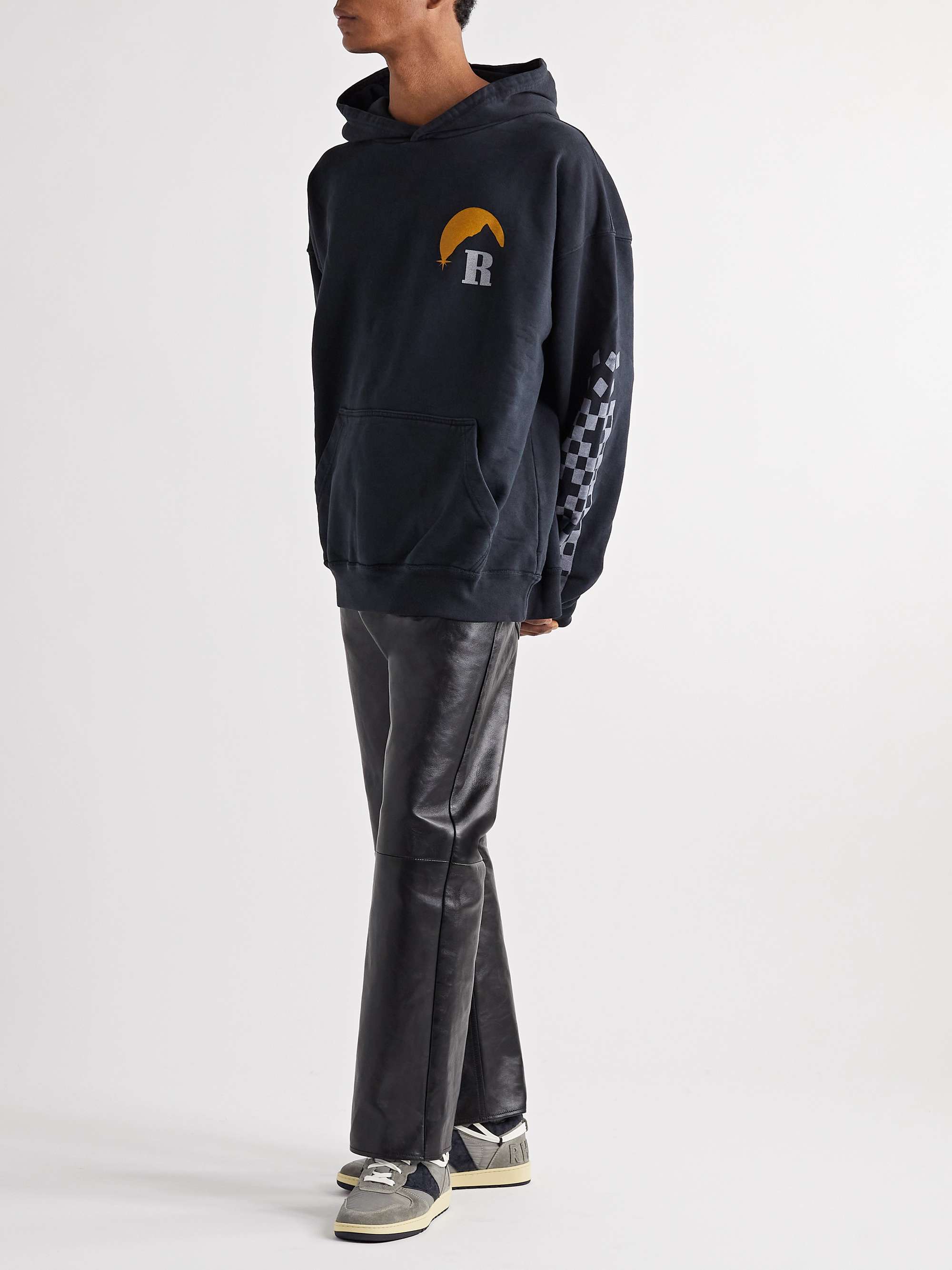 RHUDE Rhecess Logo-Appliquéd Suede and Twill Sneakers
