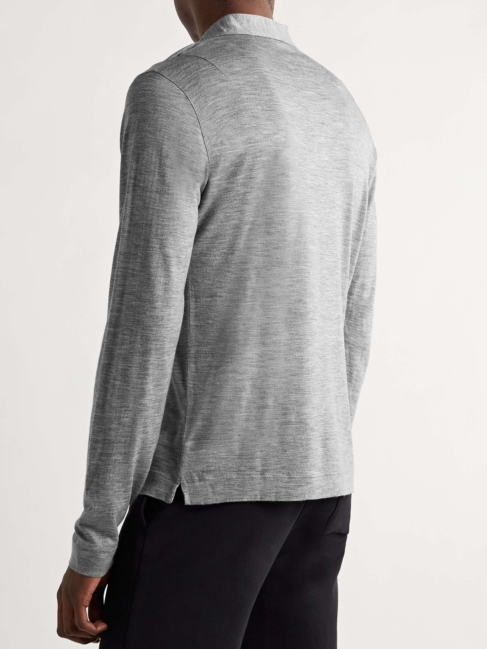 INCOTEX Slim-Fit Virgin Wool Polo Shirt