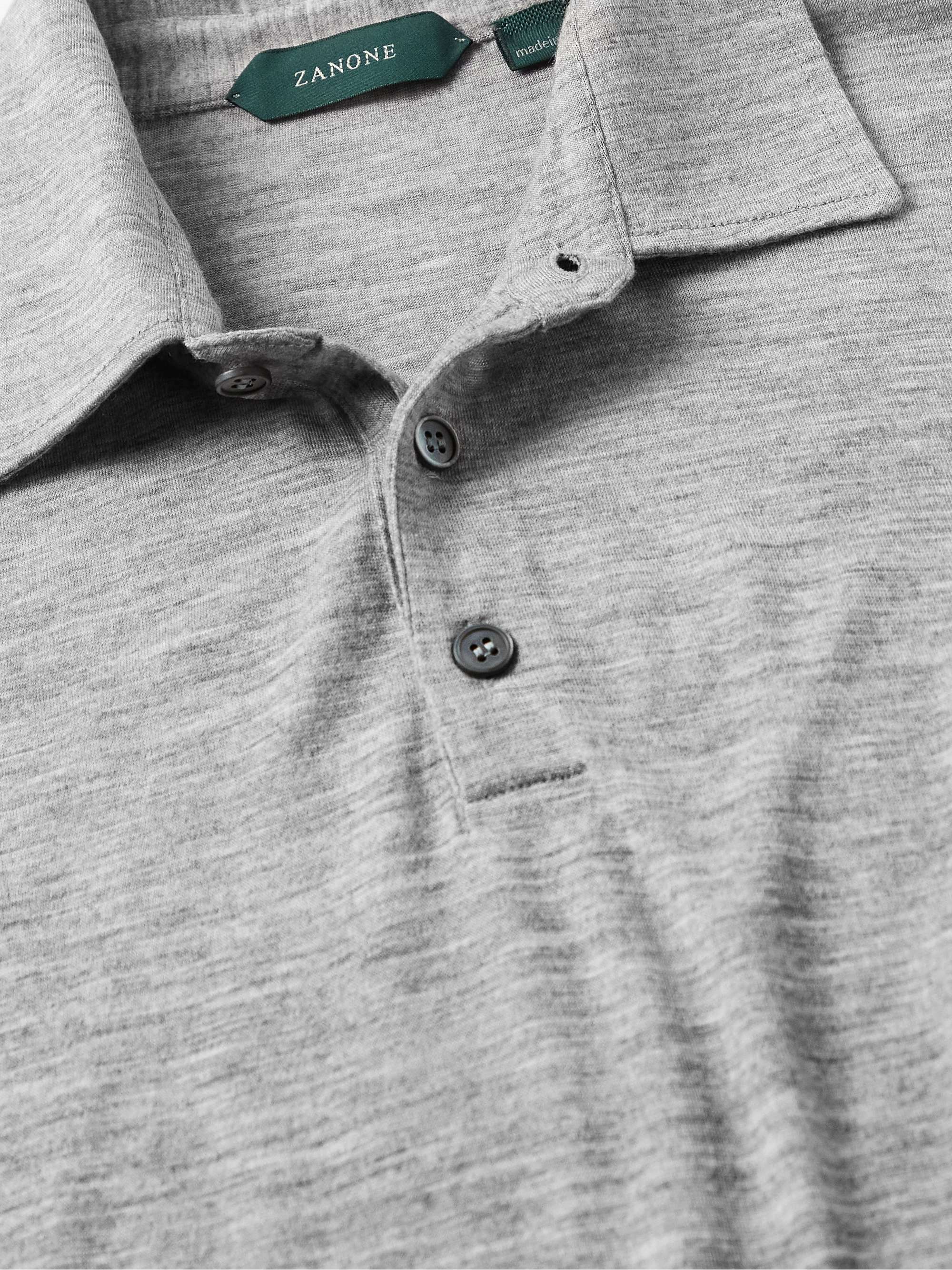 INCOTEX Slim-Fit Virgin Wool Polo Shirt
