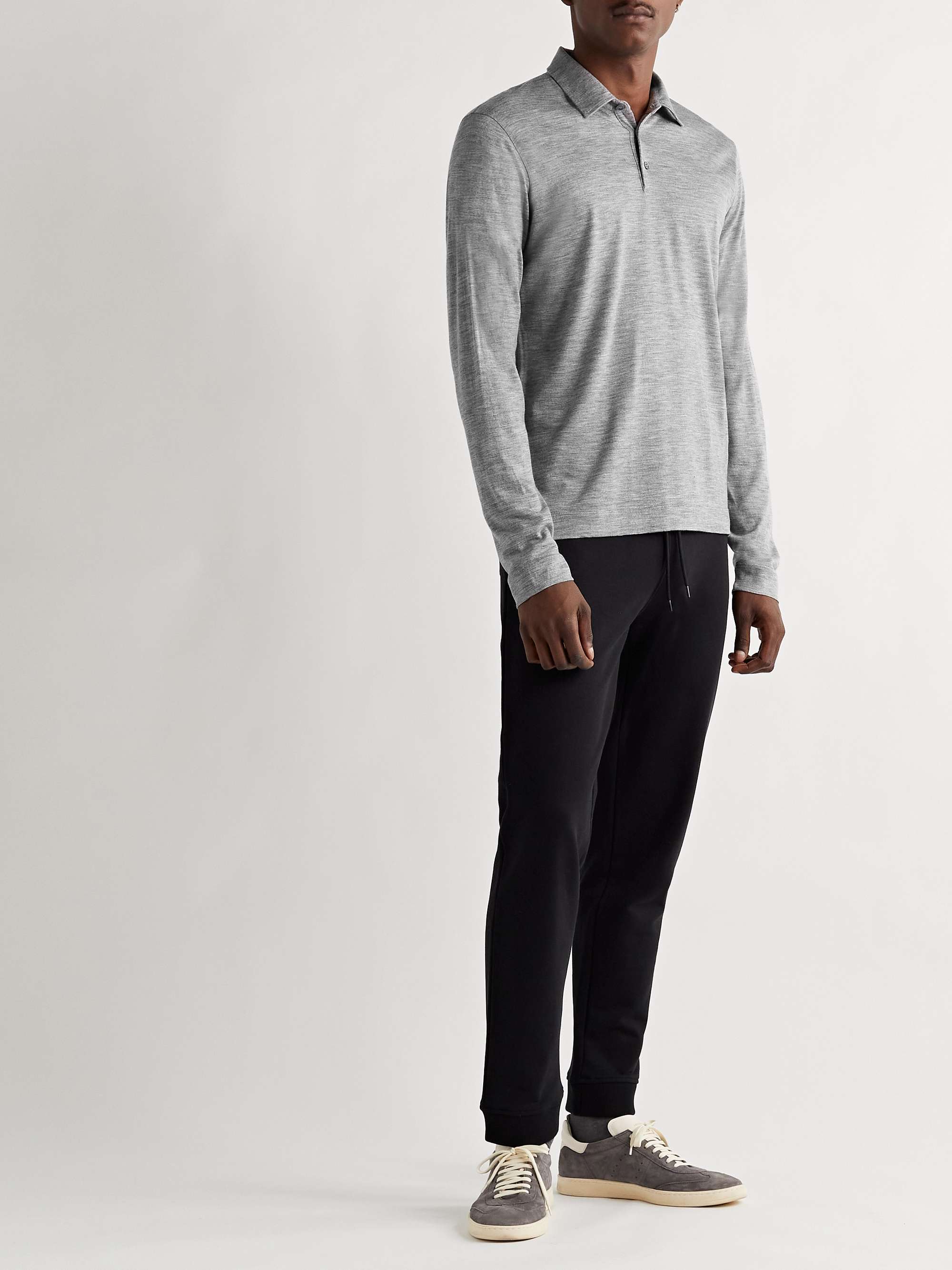 INCOTEX Slim-Fit Virgin Wool Polo Shirt