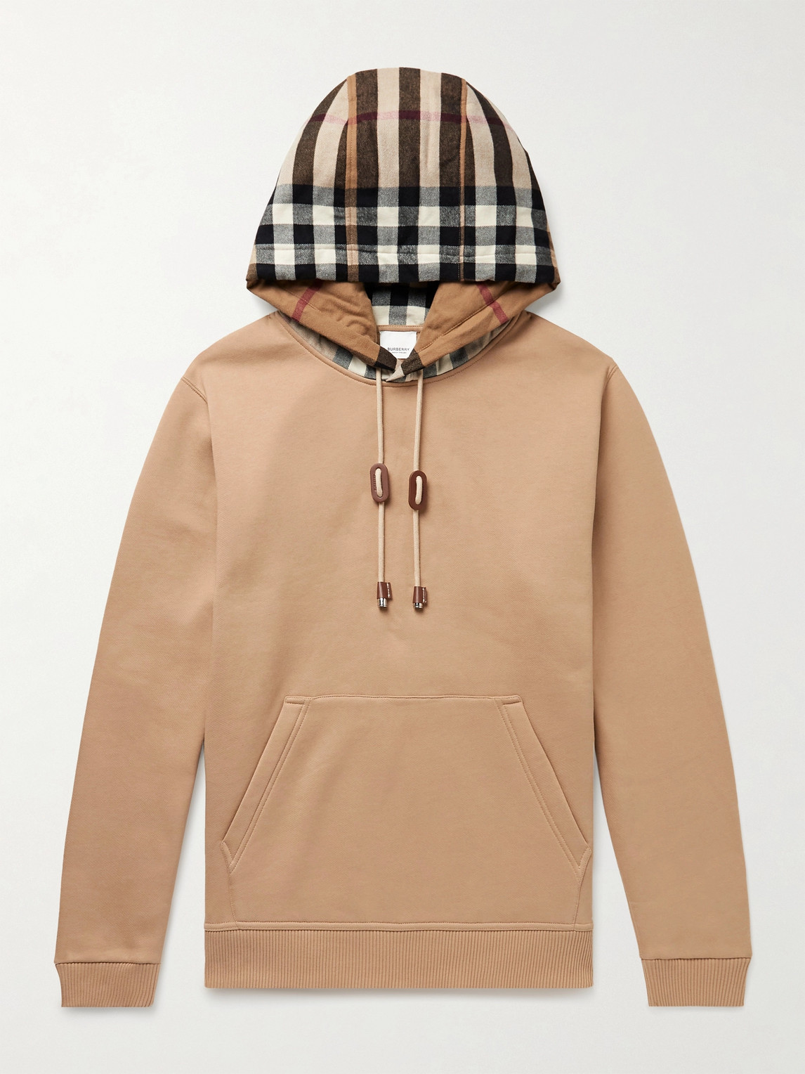 Burberry Checked Cotton-Blend Jersey Hoodie - Men