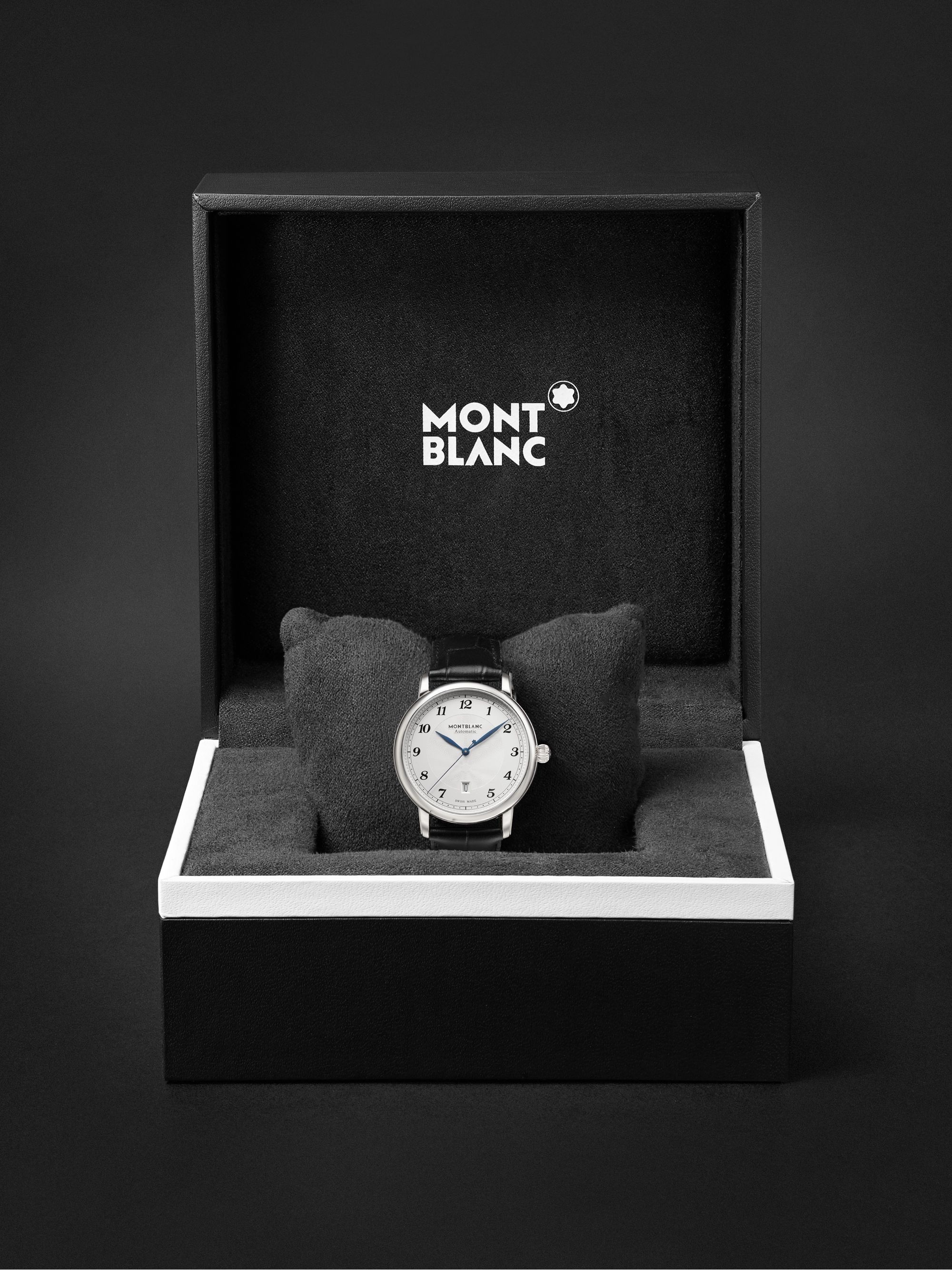 MONTBLANC Star Legacy Automatic 42mm Stainless Steel and Croc-Effect Leather Watch, Ref. No. 128681
